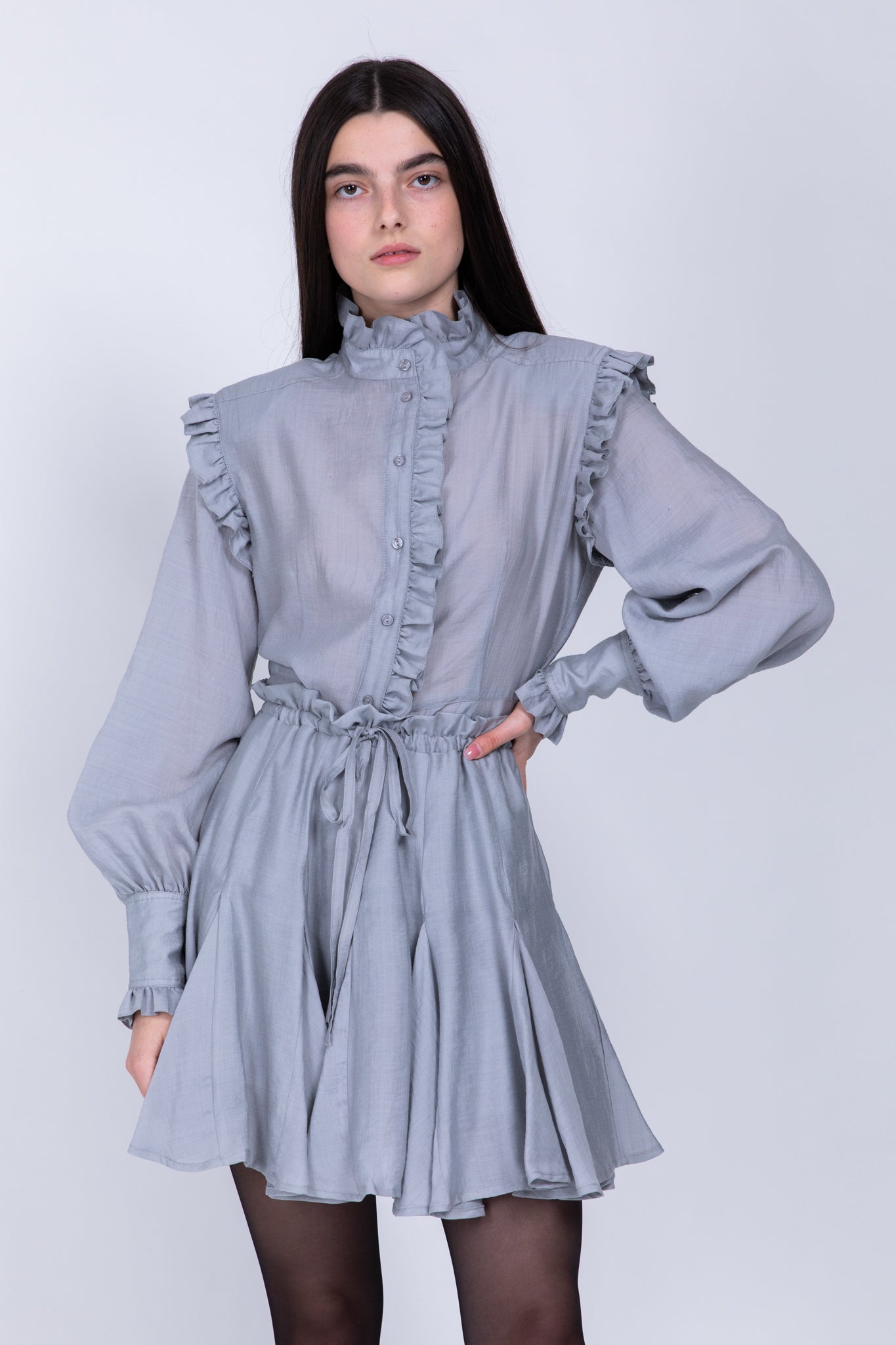 SABINA MUSAYEV - woven_viscose_blend_grey_fw_22_23