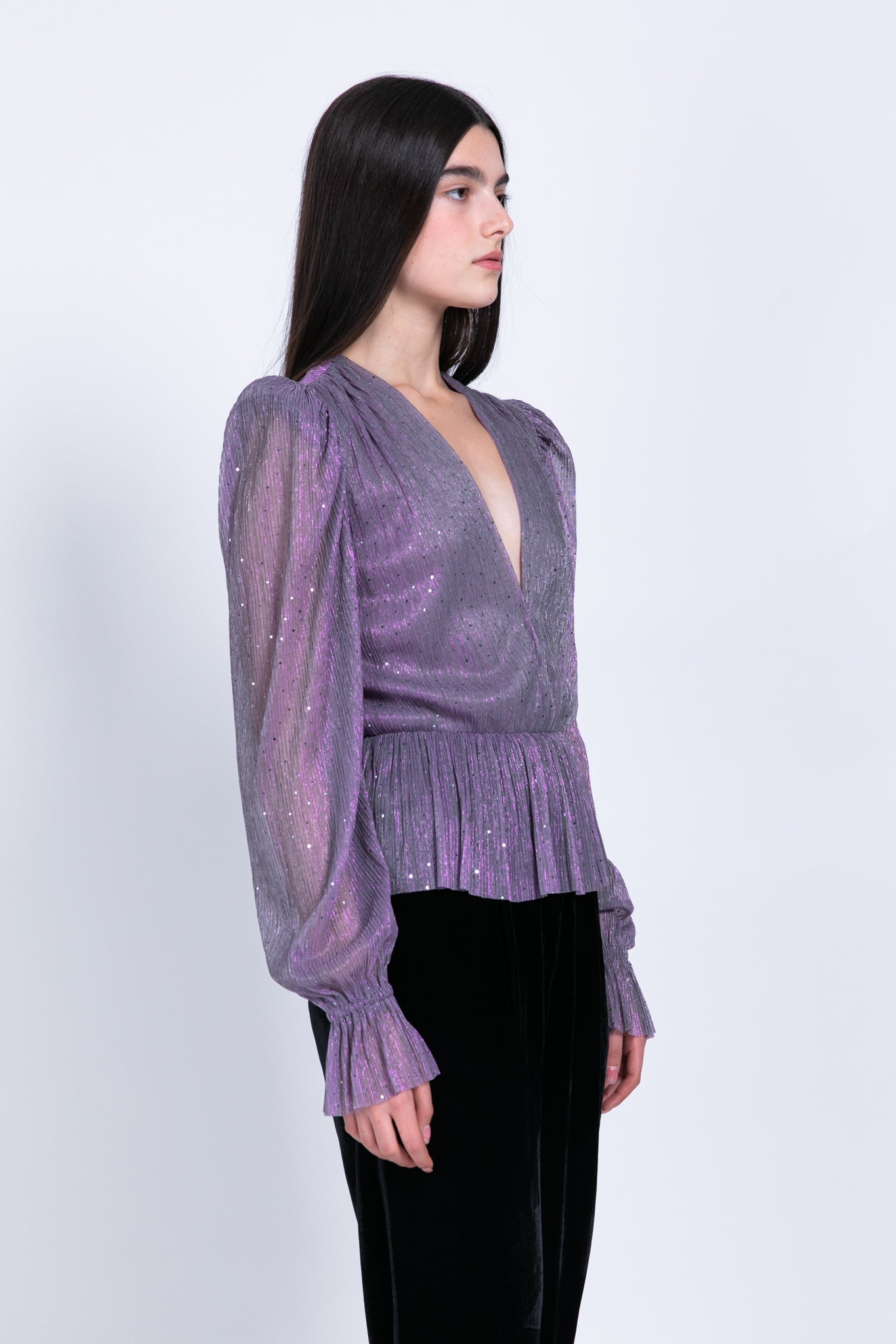 SABINA MUSAYEV - pleated_knit_w_sequins_multi_grey_fw_22_23