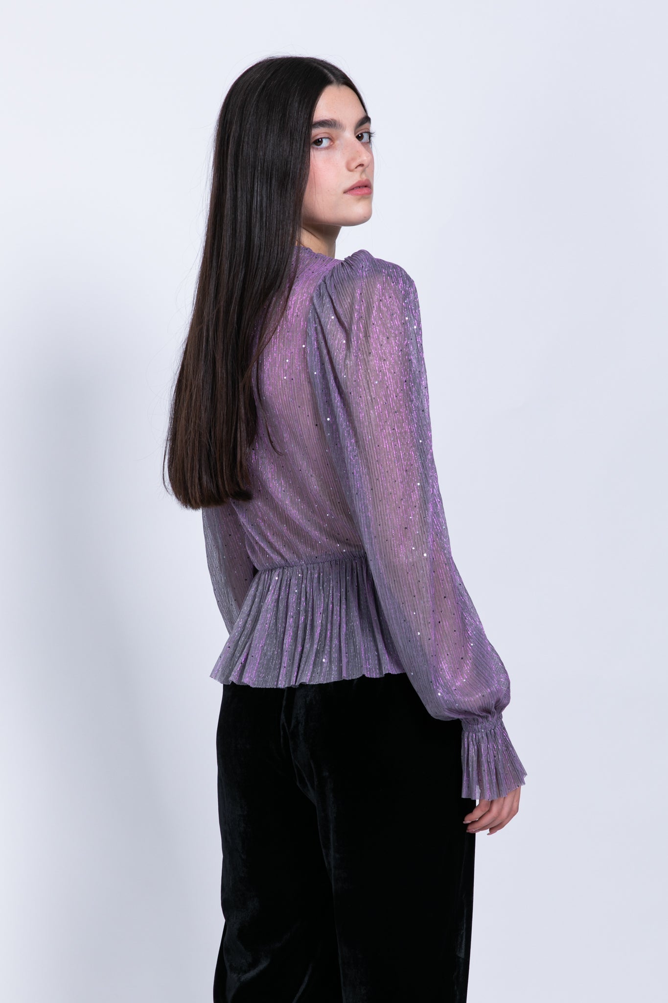 SABINA MUSAYEV - pleated_knit_w_sequins_multi_grey_fw_22_23