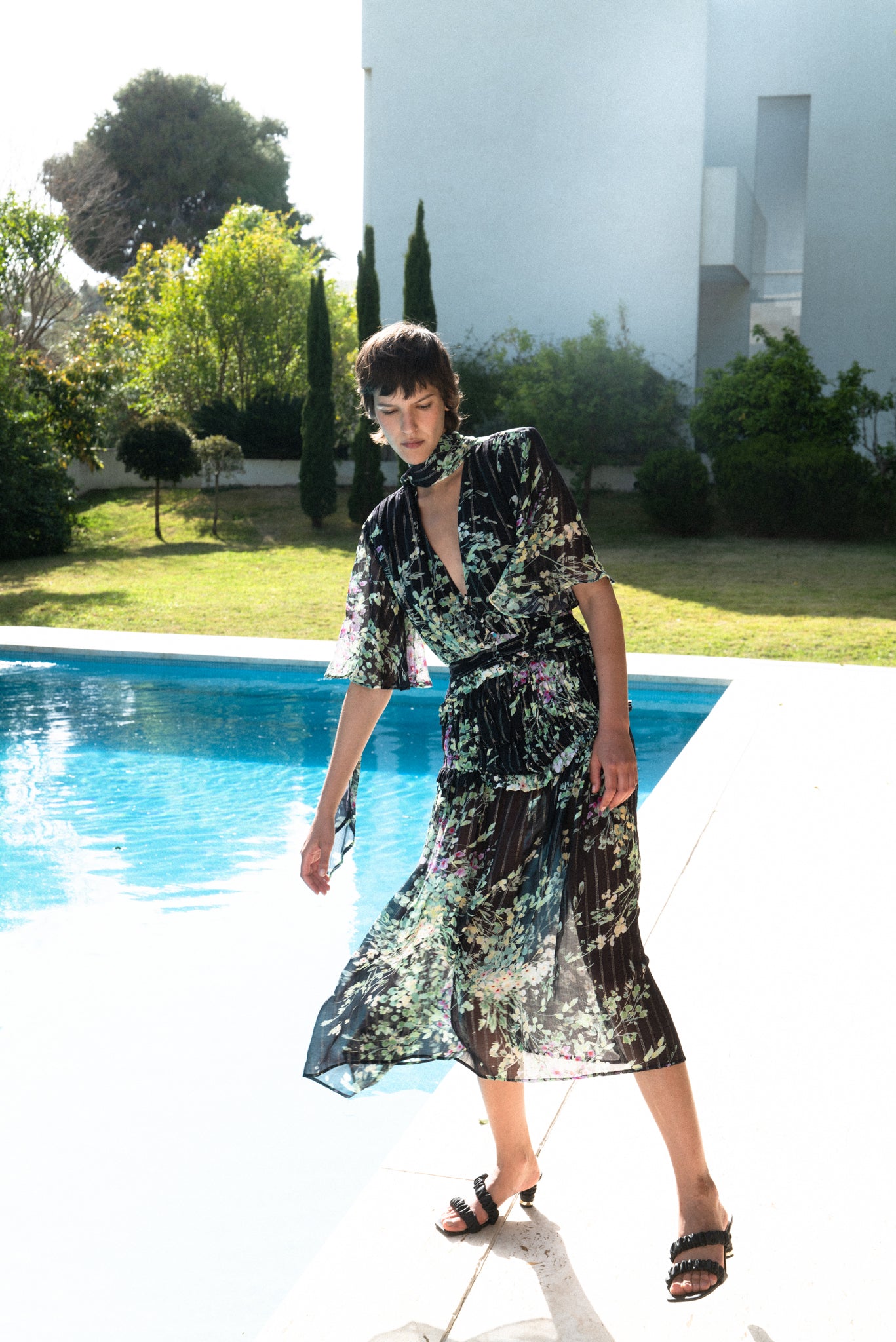 SABINA MUSAYEV - printed_silk_chiffon_blend_black_ss_22