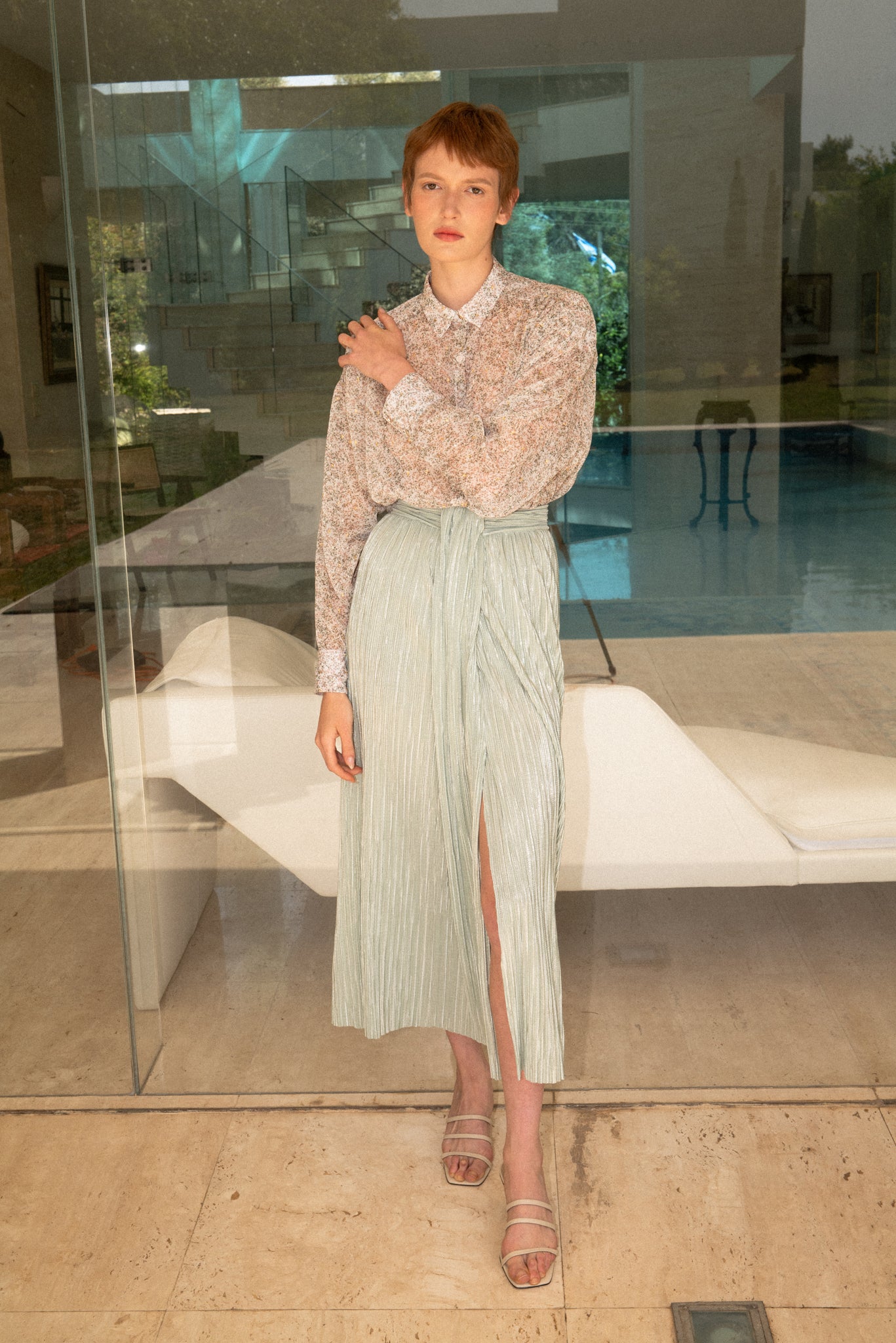 SABINA MUSAYEV - printed_chiffon_w_plumetti_off_white_ss_22