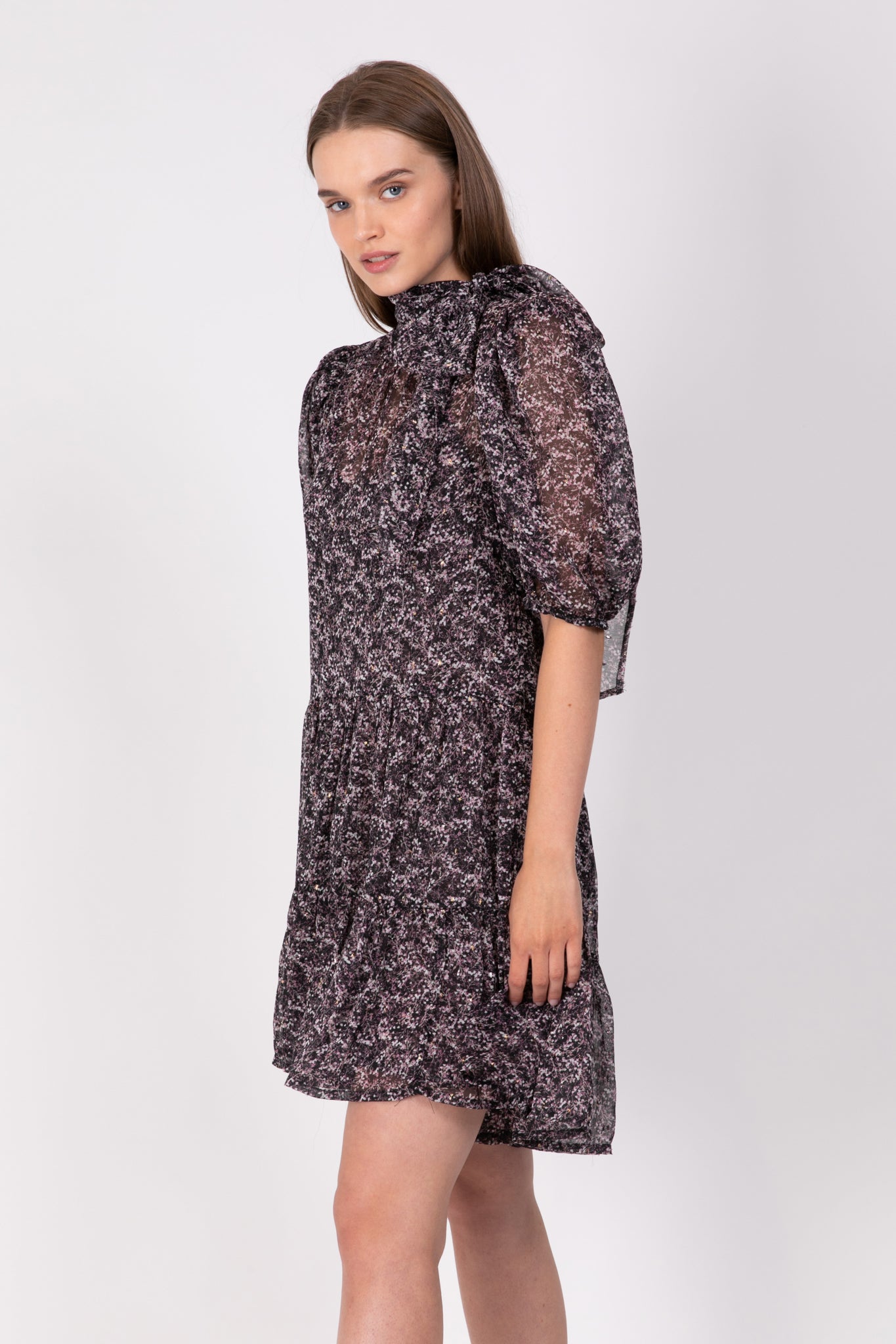 SABINA MUSAYEV - printed_chiffon_w_plumetti_black_ss_22