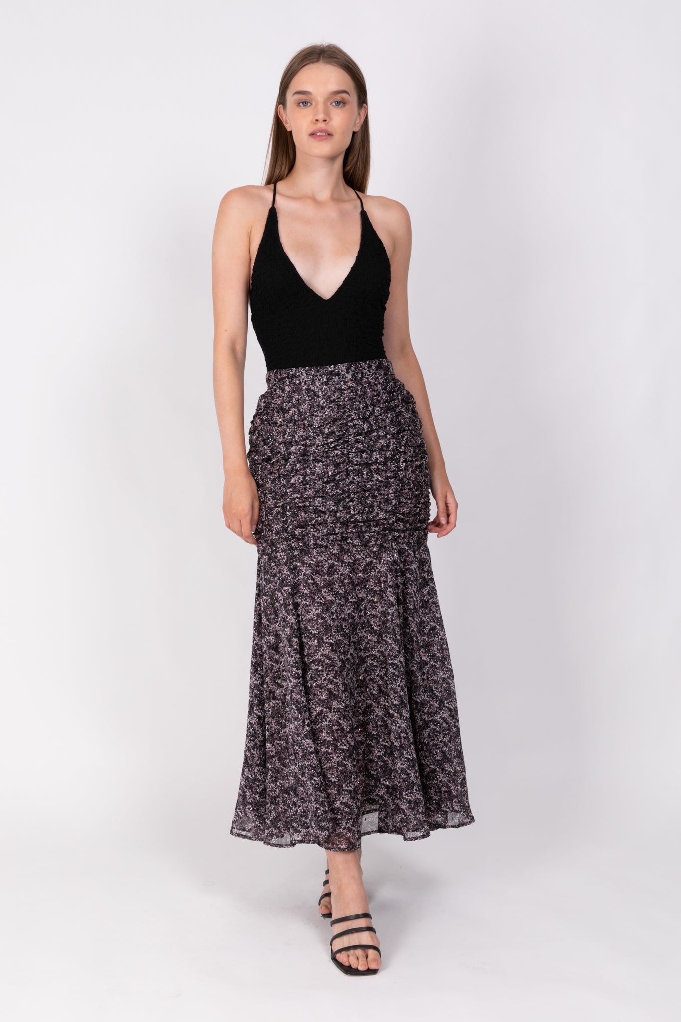 SABINA MUSAYEV - printed_chiffon_w_plumetti_black_ss_22