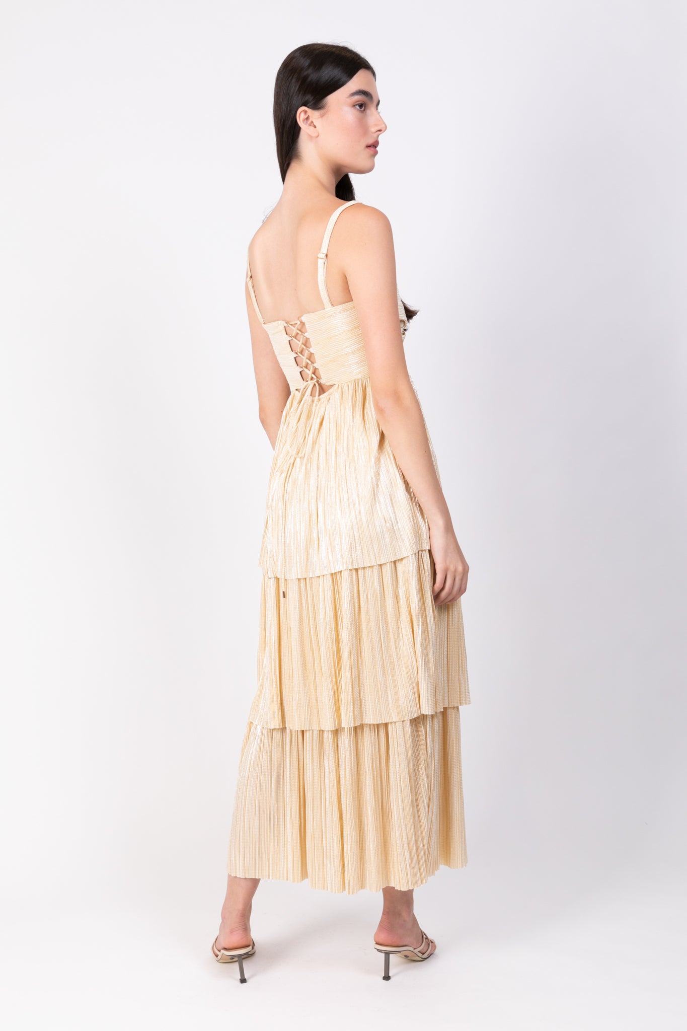 SABINA MUSAYEV - pleated_knit_w_foil_pale_yellow_ss_22