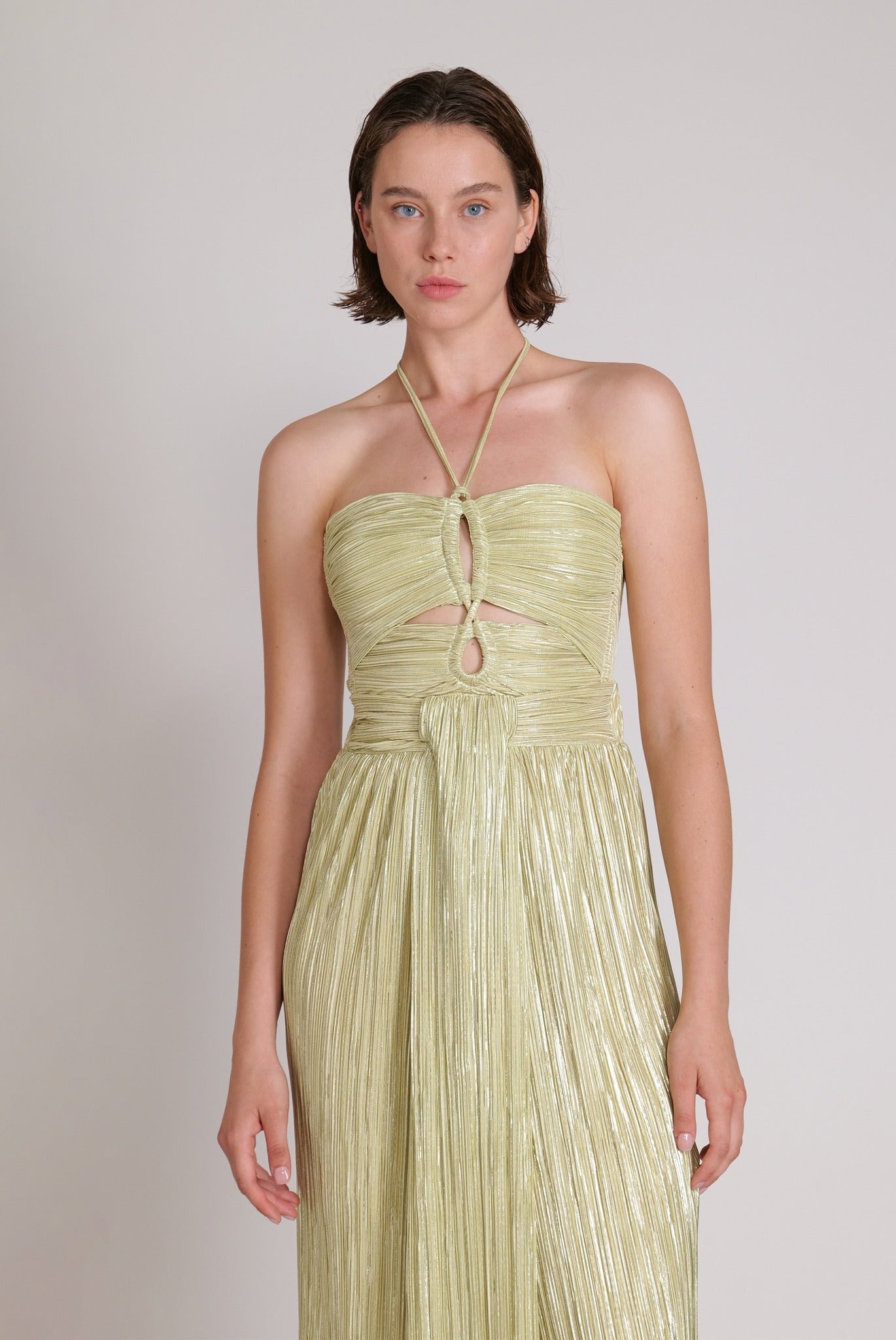 SABINA MUSAYEV - pleated_knit_w_foil_lime_23