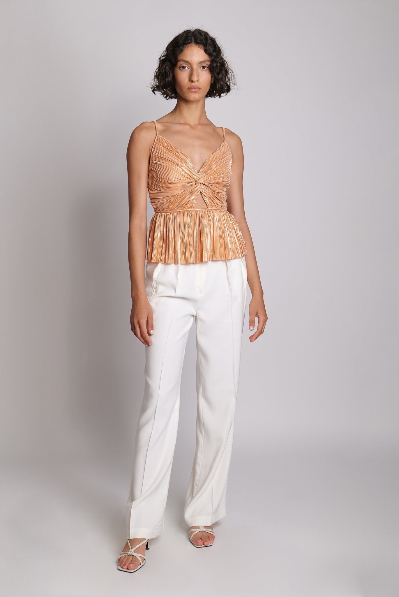 SABINA MUSAYEV - pleated_knit_w_foil_peach_23