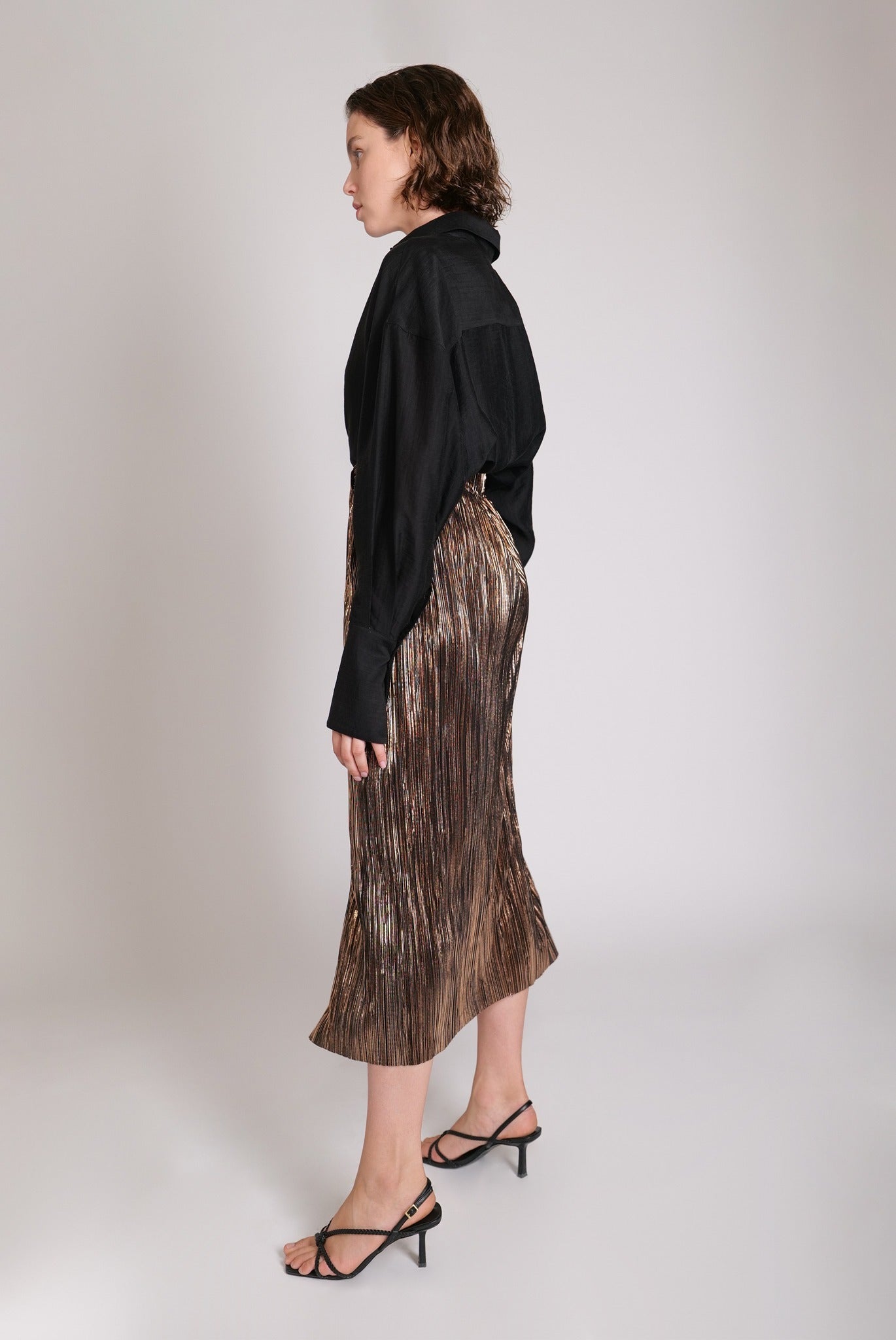 SABINA MUSAYEV - pleated_knit_w_foil_black_23