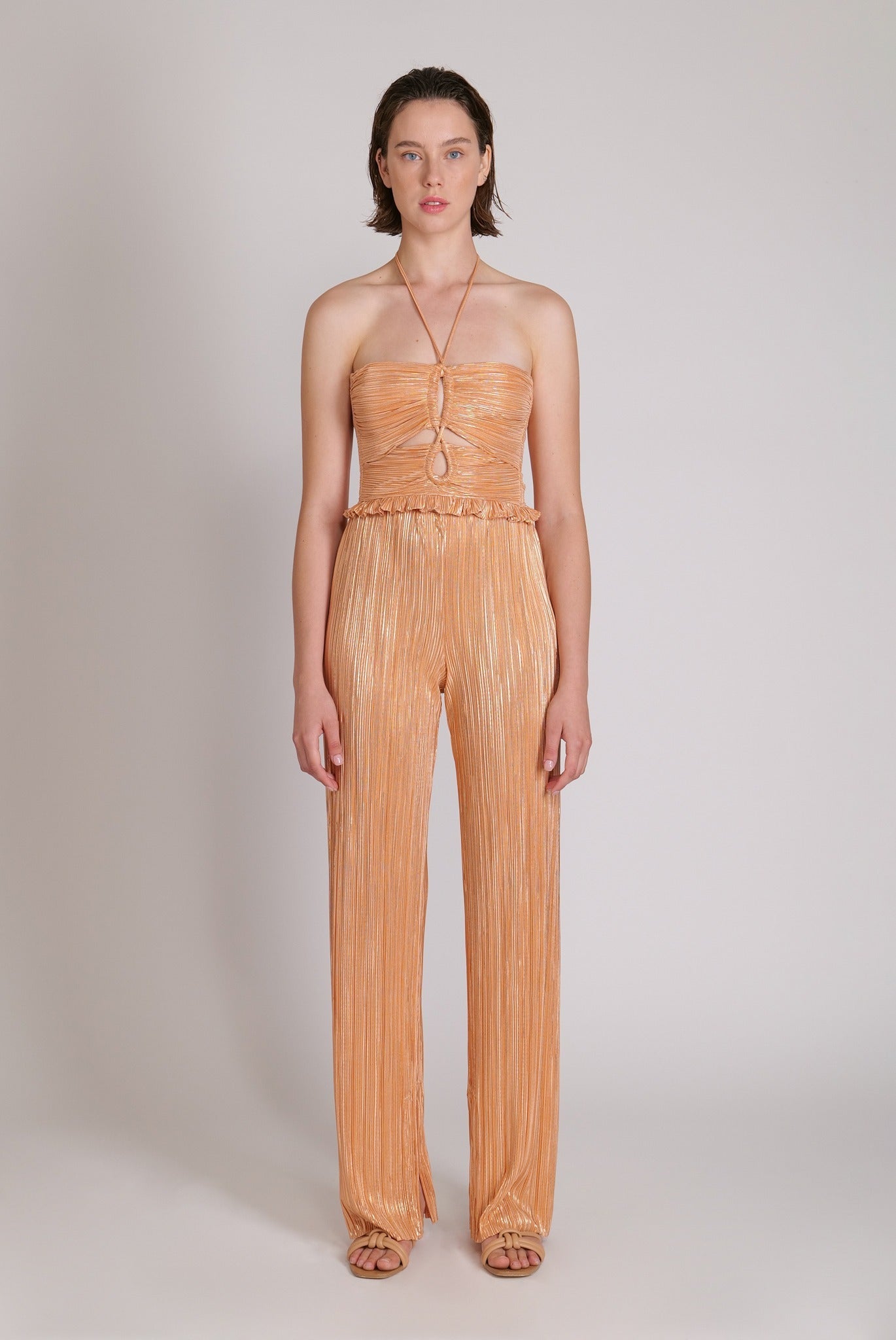 SABINA MUSAYEV - pleated_knit_w_foil_peach_23