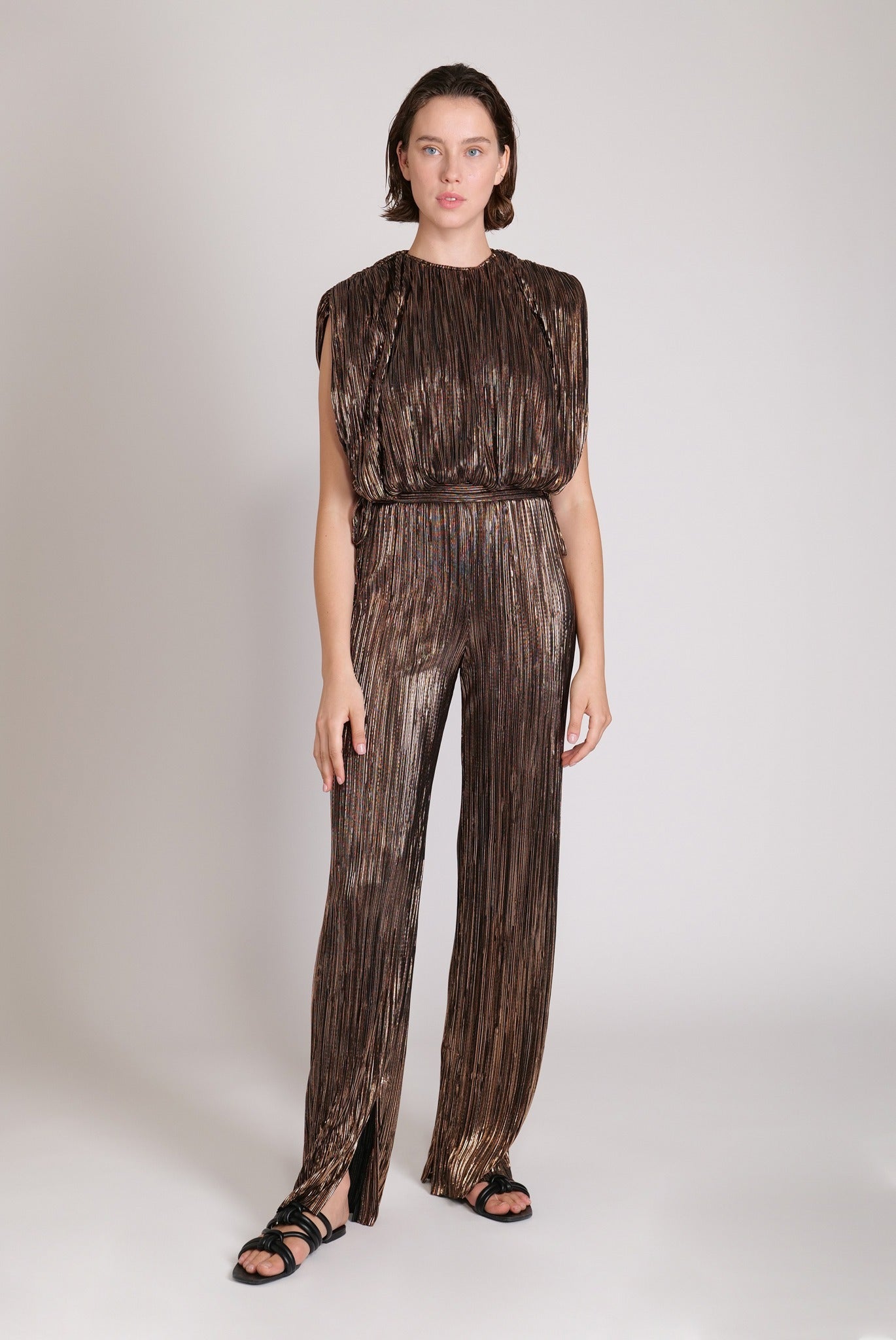SABINA MUSAYEV - pleated_knit_w_foil_black_23