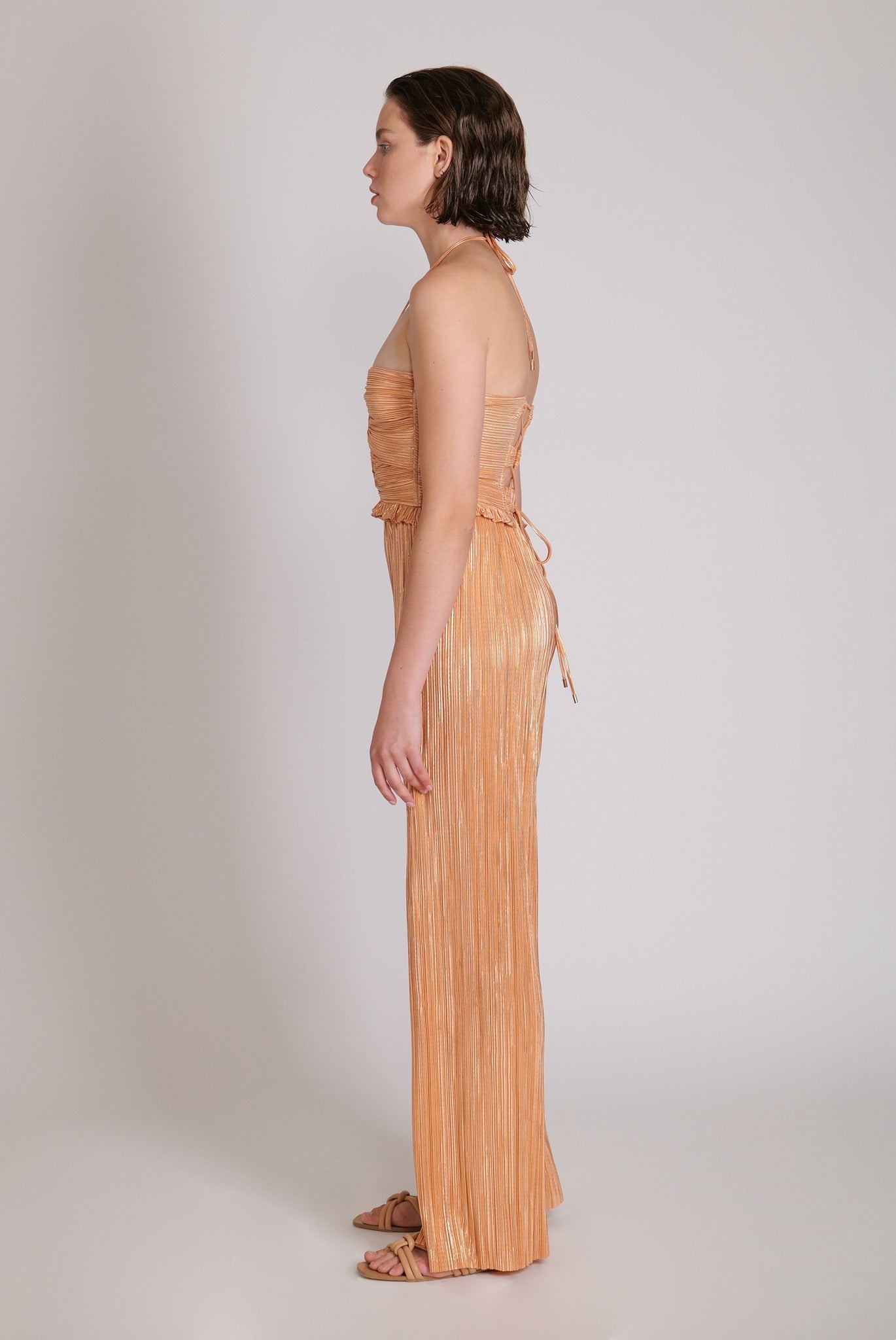 SABINA MUSAYEV - pleated_knit_w_foil_peach_23