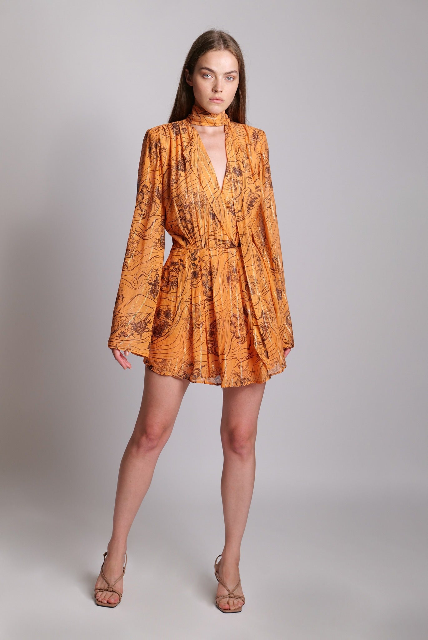 SABINA MUSAYEV - passion_flower_silk_chiffon_orange