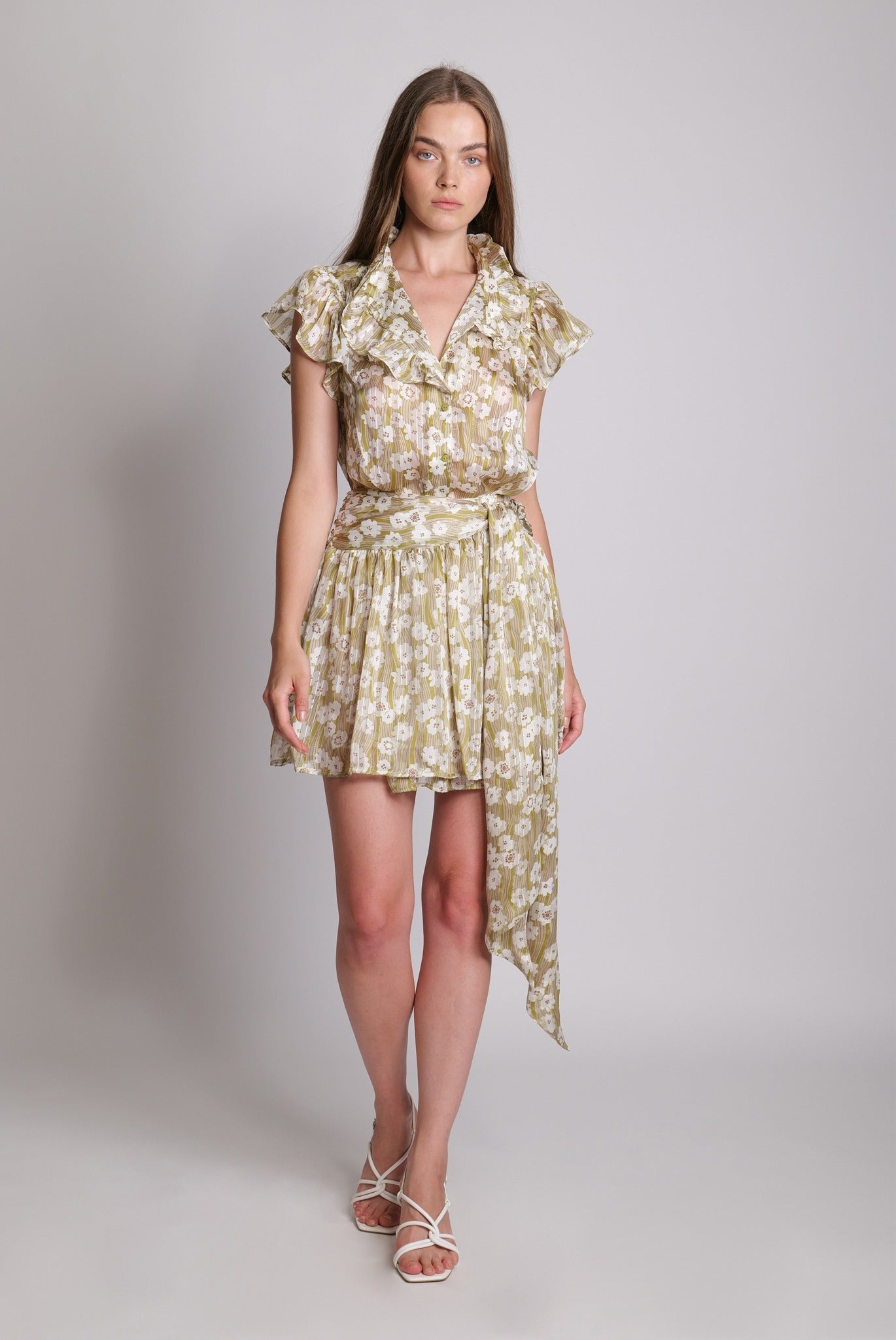 SABINA MUSAYEV - botanical_vine_chiffon_w_lurex_lime
