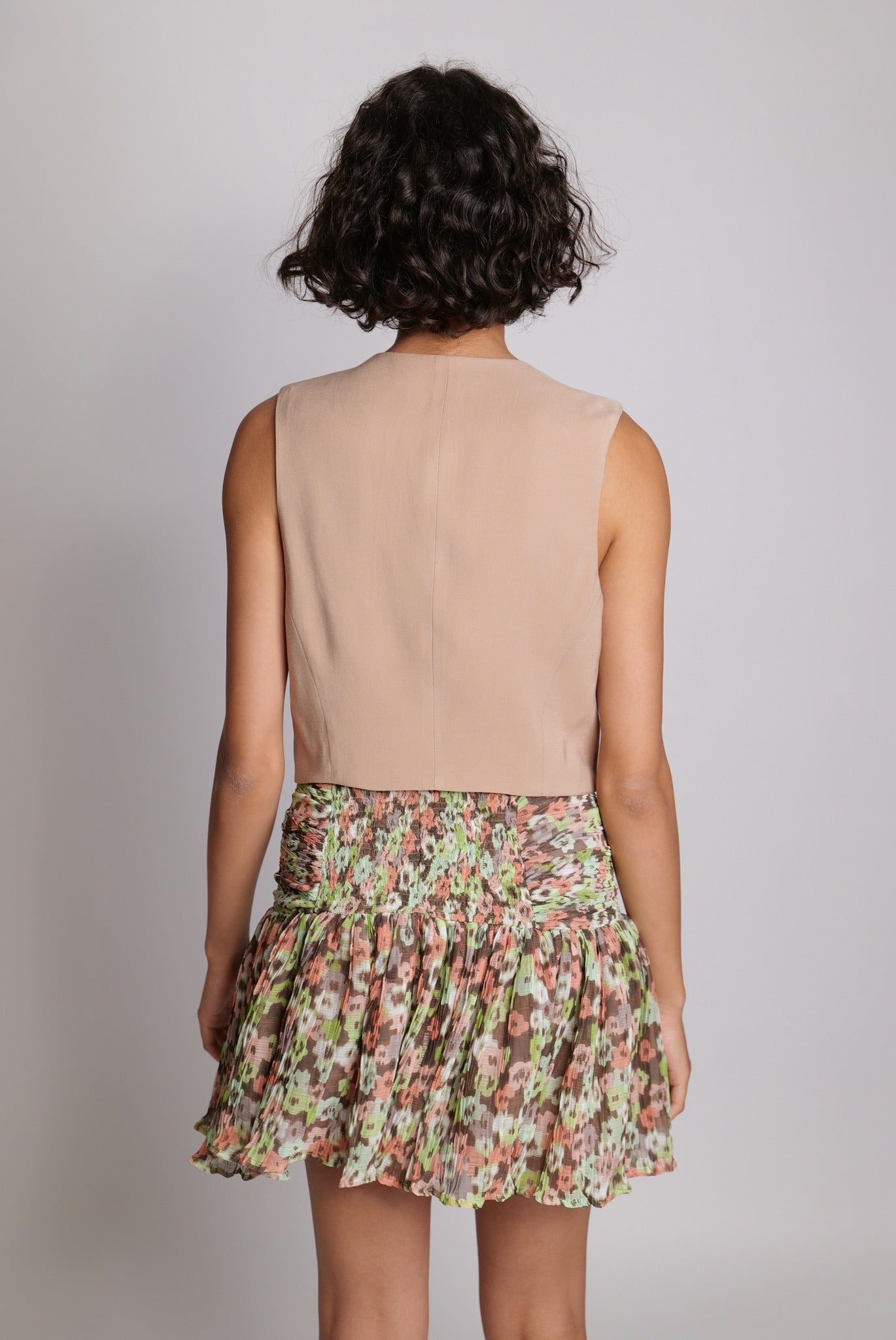 SABINA MUSAYEV - bloom_field_pleated_chiffon_peach