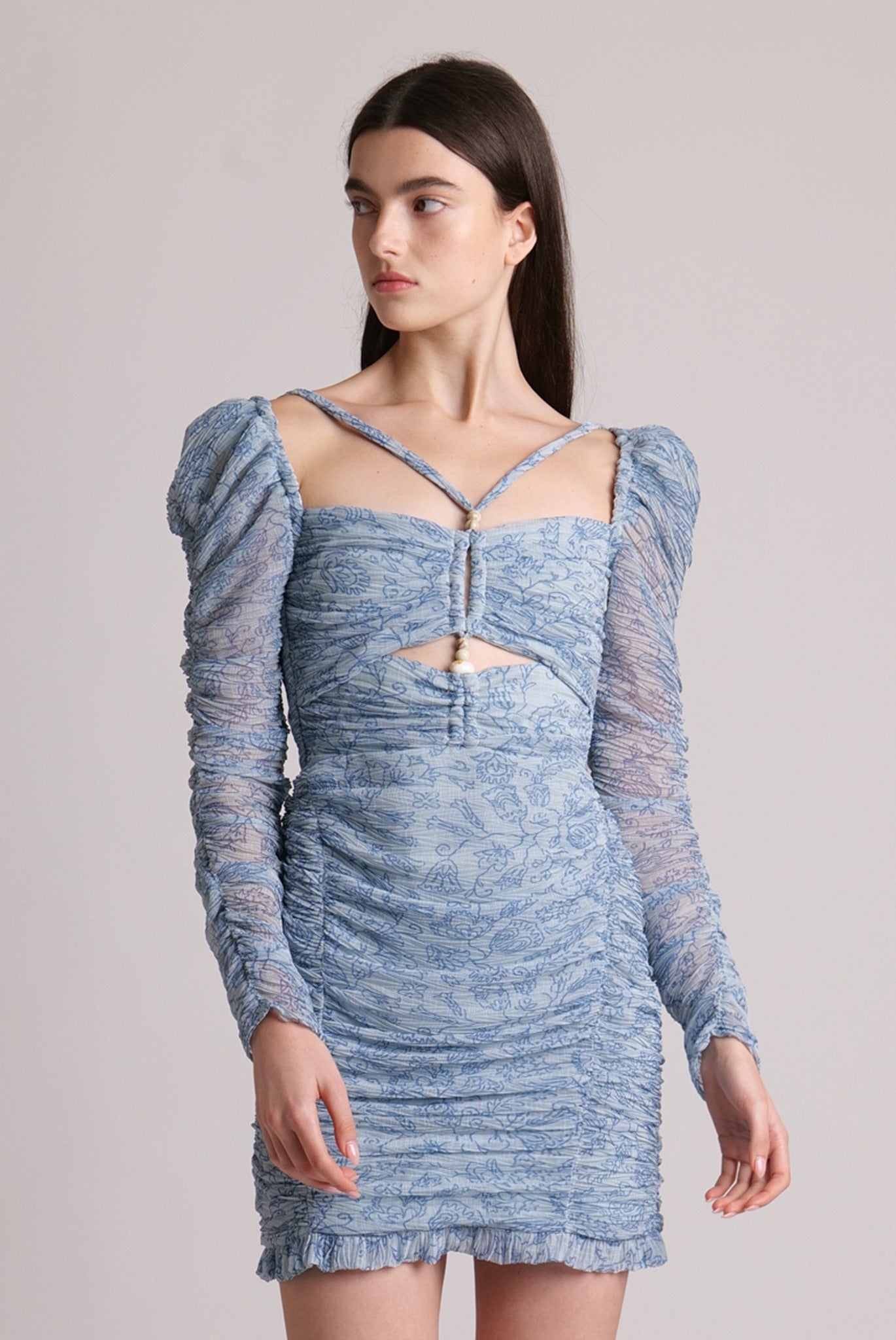 SABINA MUSAYEV - folk_pleated_chiffon_aqua_23_24