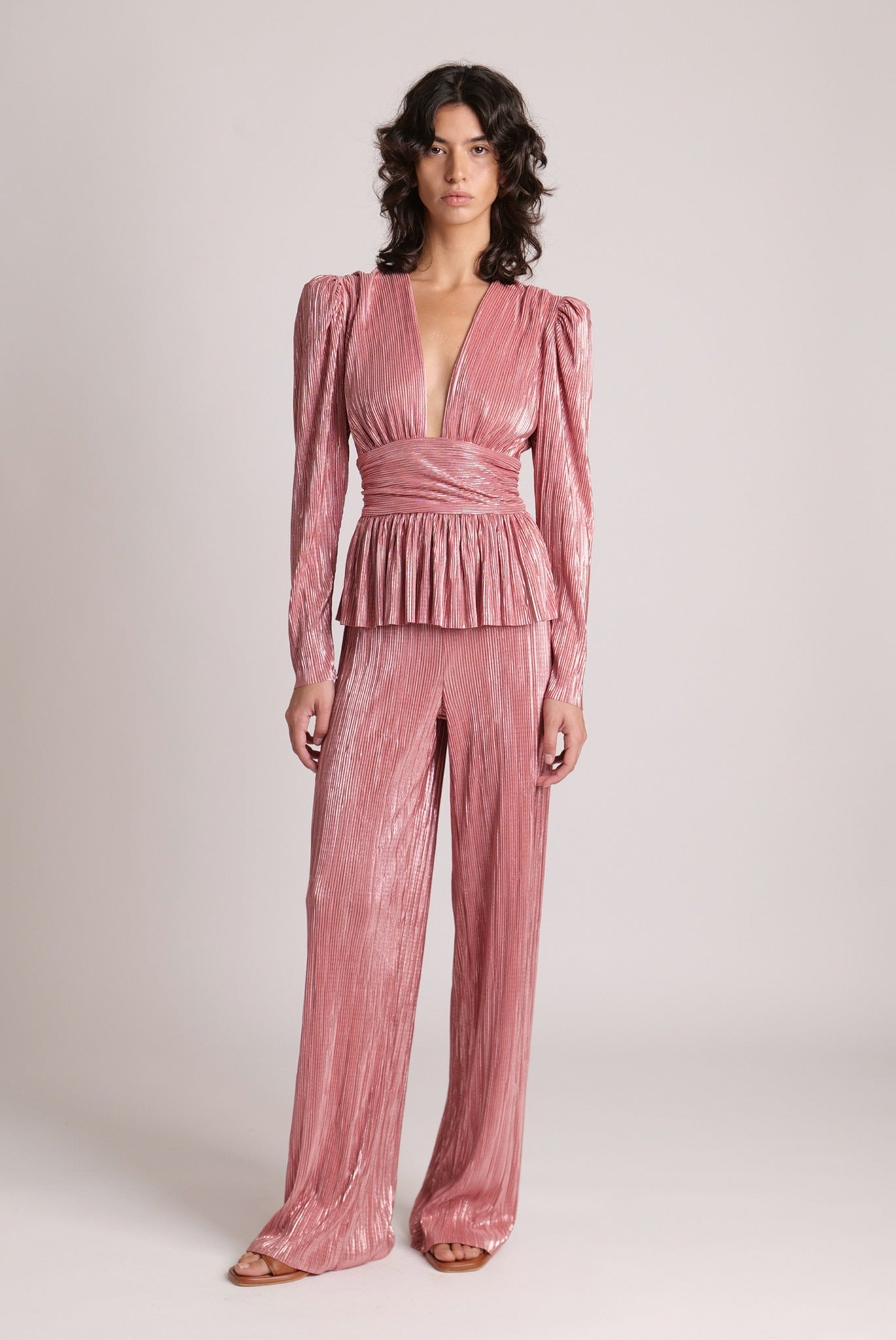 SABINA MUSAYEV - pleated_knit_w_foil_antique_rose_23_24