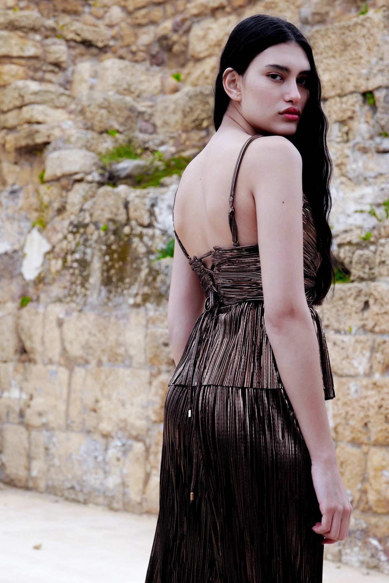 SABINA MUSAYEV - pleated_knit_w_foil_black_23