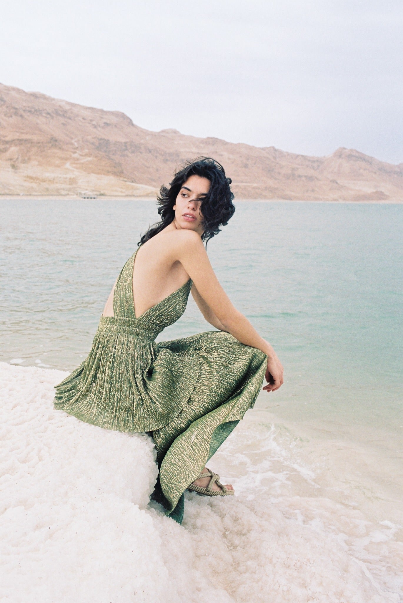SABINA MUSAYEV - ray_lurex_w_sprinkled_foil_moss_green_spring_24