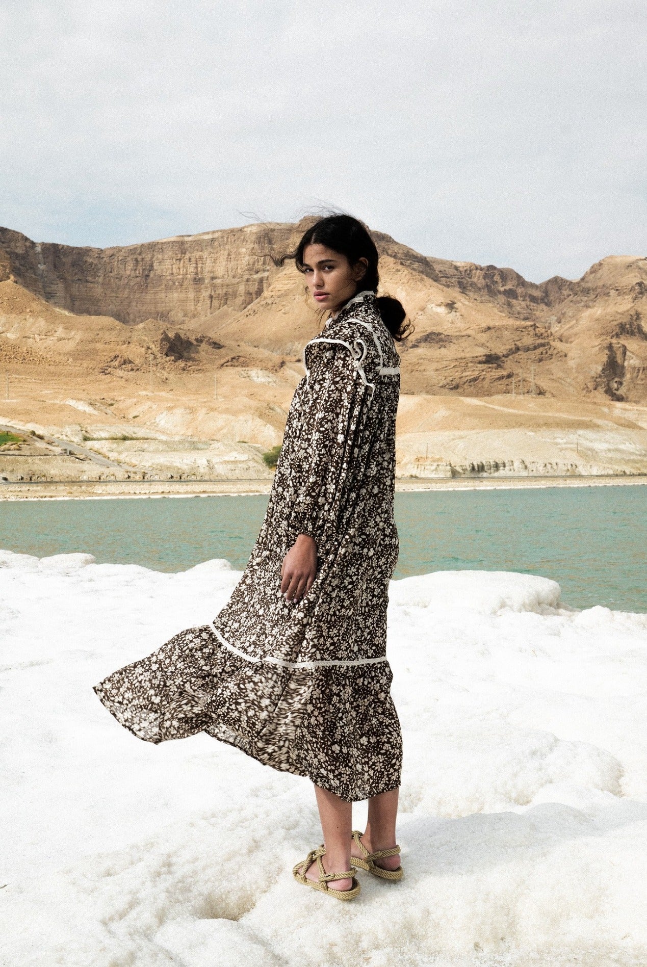 SABINA MUSAYEV - floral_chiffon_w_lurex_brown_print_spring_24