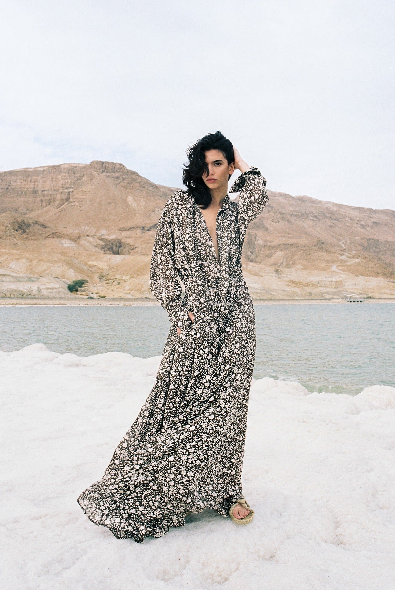 SABINA MUSAYEV - floral_chiffon_w_lurex_brown_print_spring_24