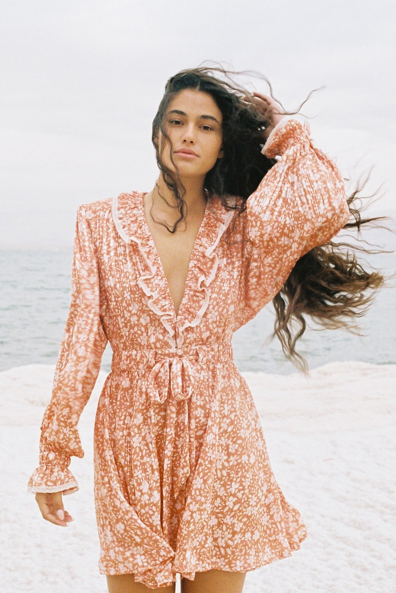 SABINA MUSAYEV - floral_chiffon_w_lurex_tangerine_print_spring_24