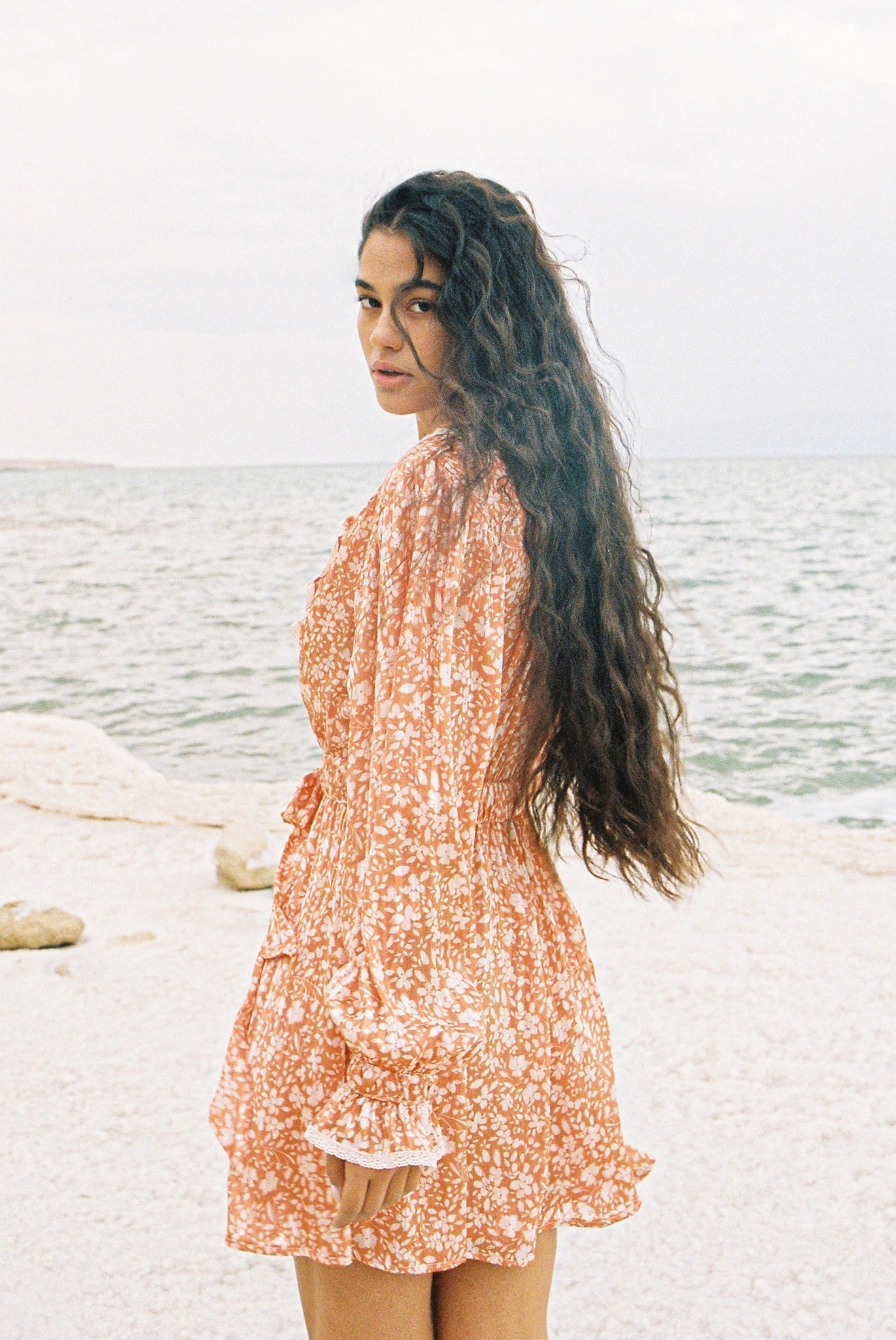 SABINA MUSAYEV - floral_chiffon_w_lurex_tangerine_print_spring_24