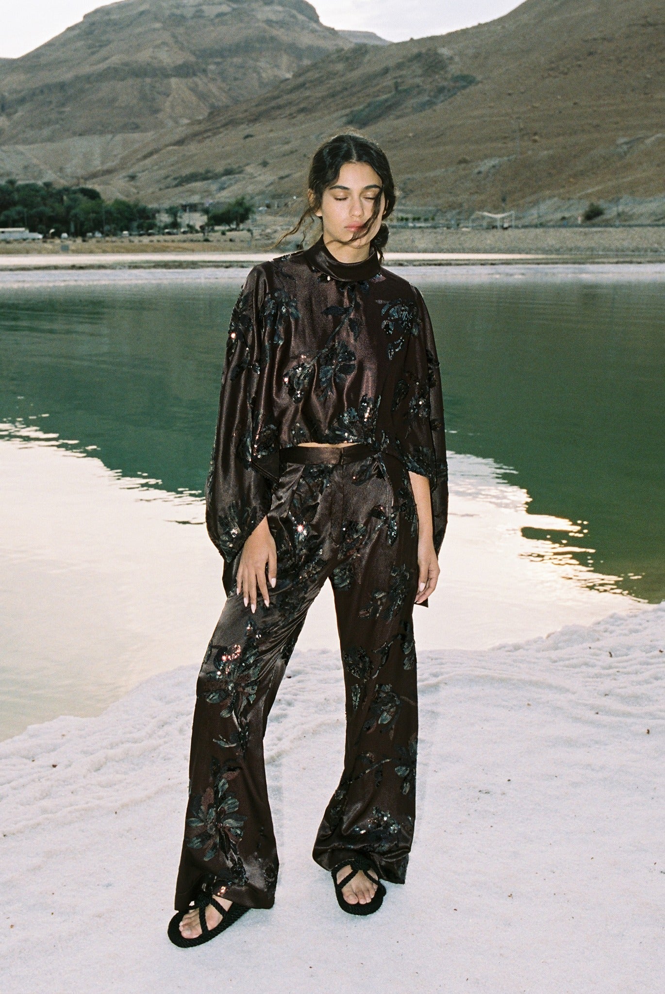 SABINA MUSAYEV - blossom_sequins_on_satin_dark_brown_spring_24