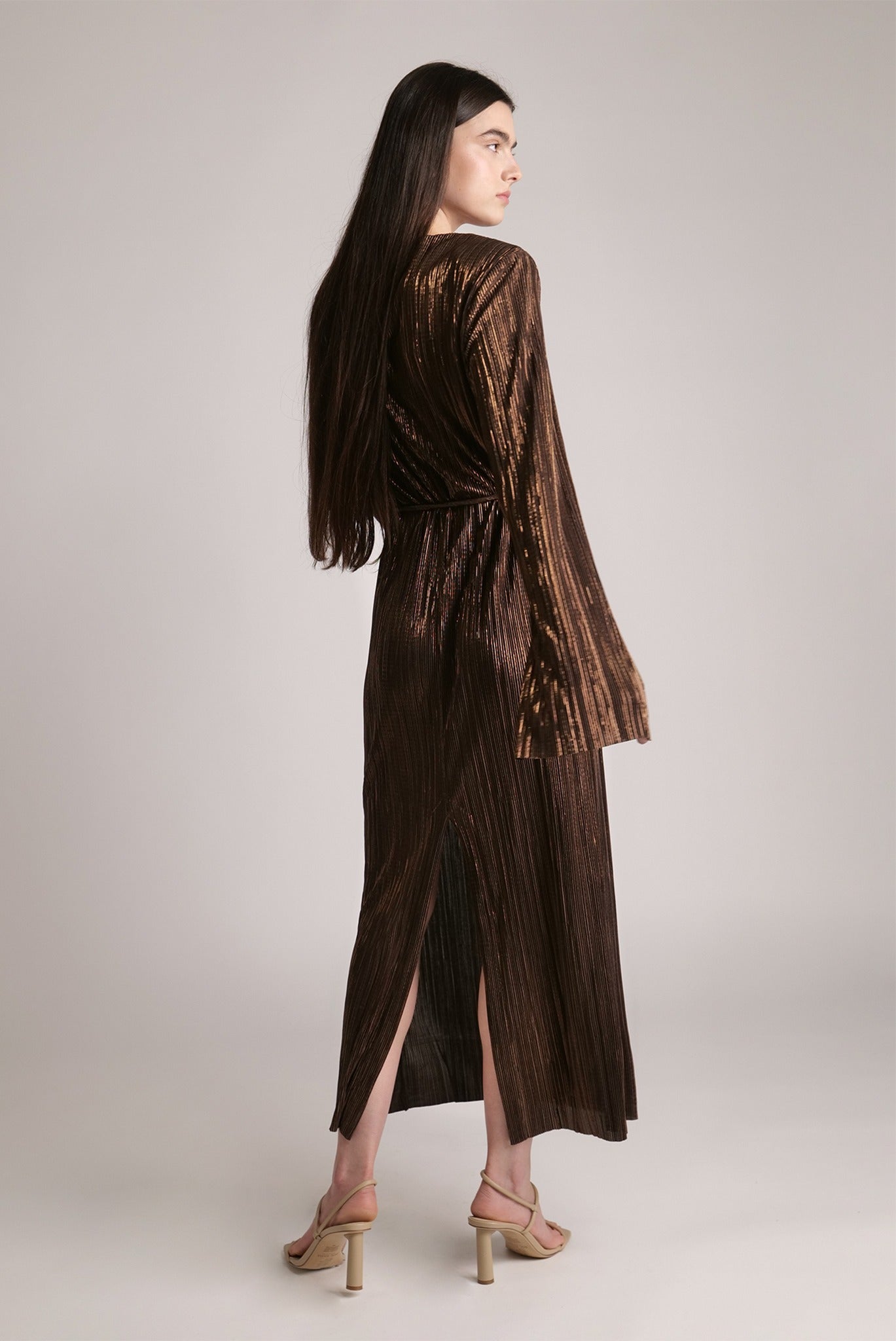 SABINA MUSAYEV - pleated_knit_w_foil_dark_brown_spring_24
