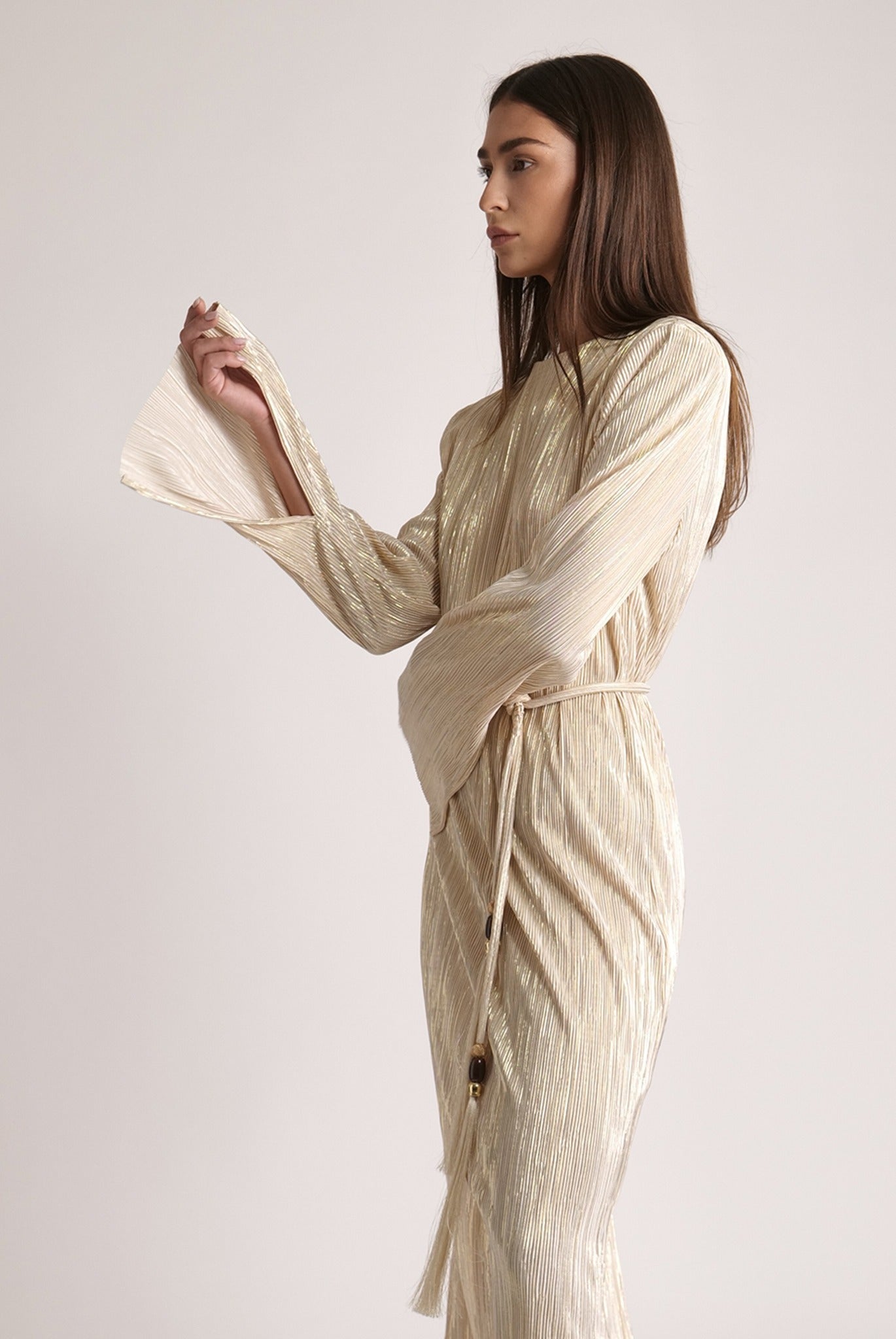 SABINA MUSAYEV - pleated_knit_w_foil_sandstone_spring_24