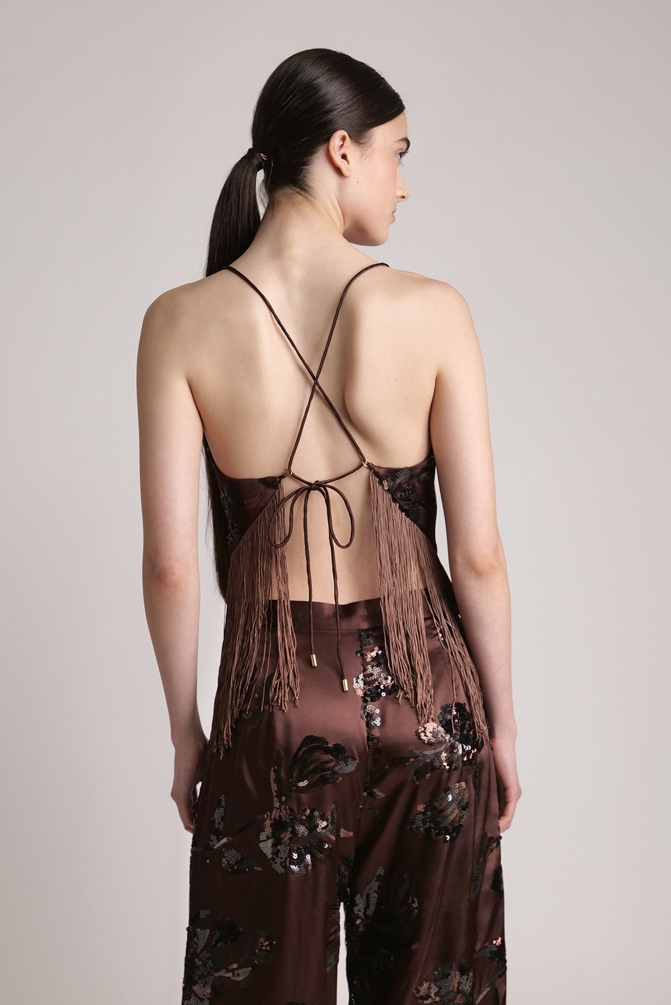 SABINA MUSAYEV - blossom_sequins_on_satin_dark_brown_spring_24