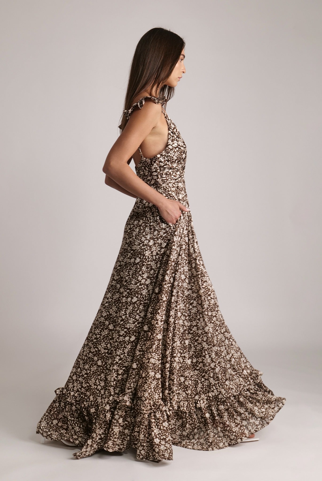 SABINA MUSAYEV - floral_chiffon_w_lurex_brown_print_spring_24