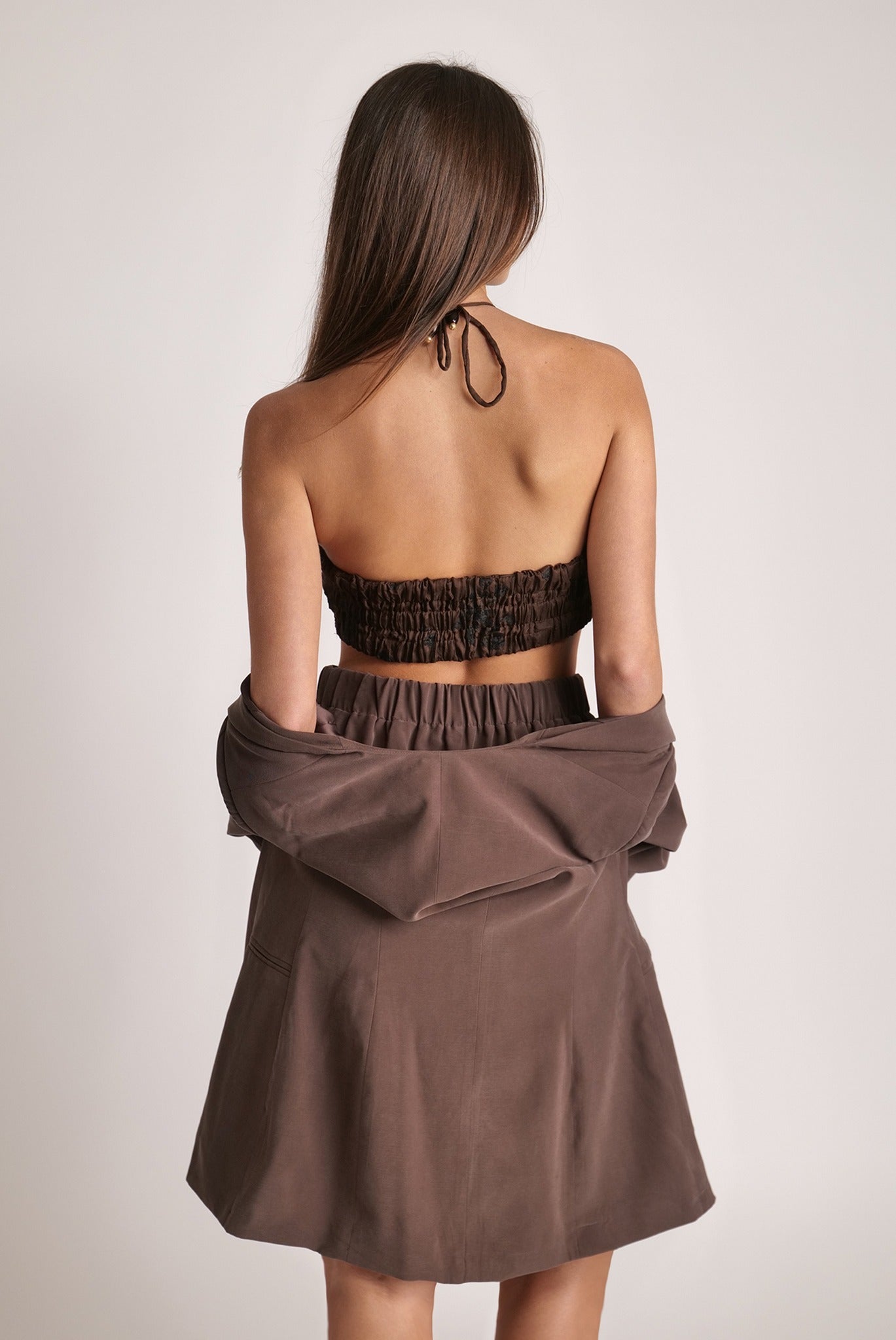 SABINA MUSAYEV - pleated_chiffon_w_embroidery_dark_brown_spring_24
