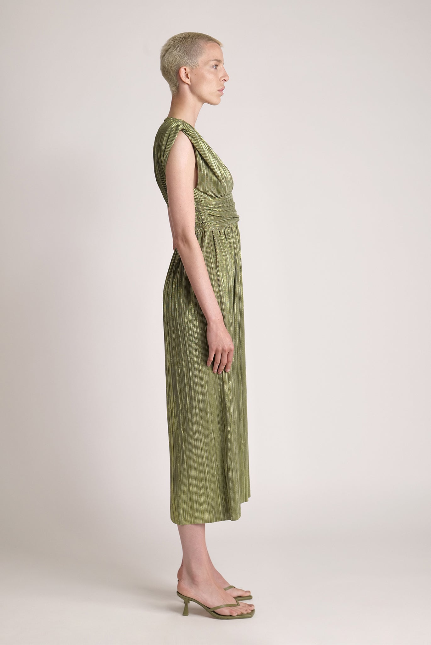 SABINA MUSAYEV - pleated_knit_w_foil_olive_green_spring_24