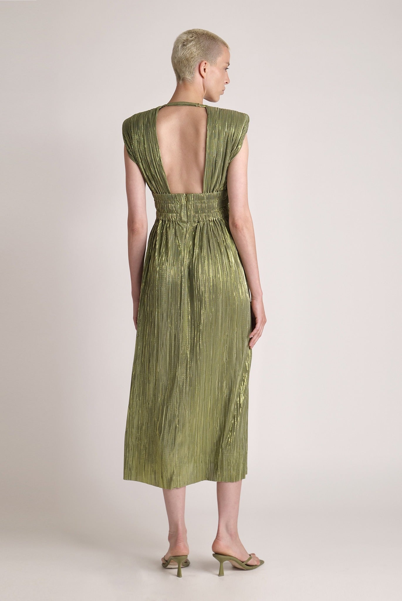 SABINA MUSAYEV - pleated_knit_w_foil_olive_green_spring_24