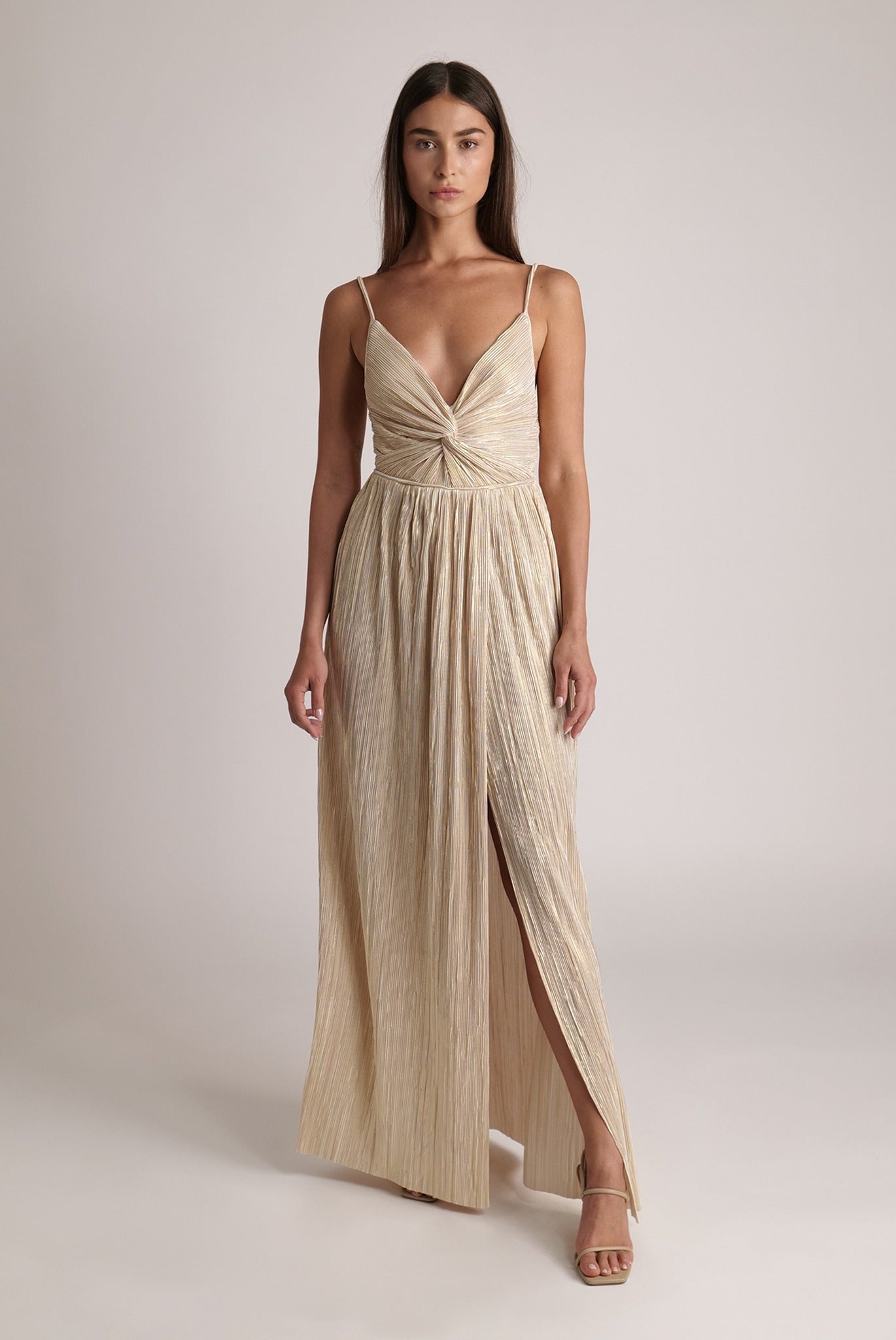 SABINA MUSAYEV - pleated_knit_w_foil_sandstone_spring_24