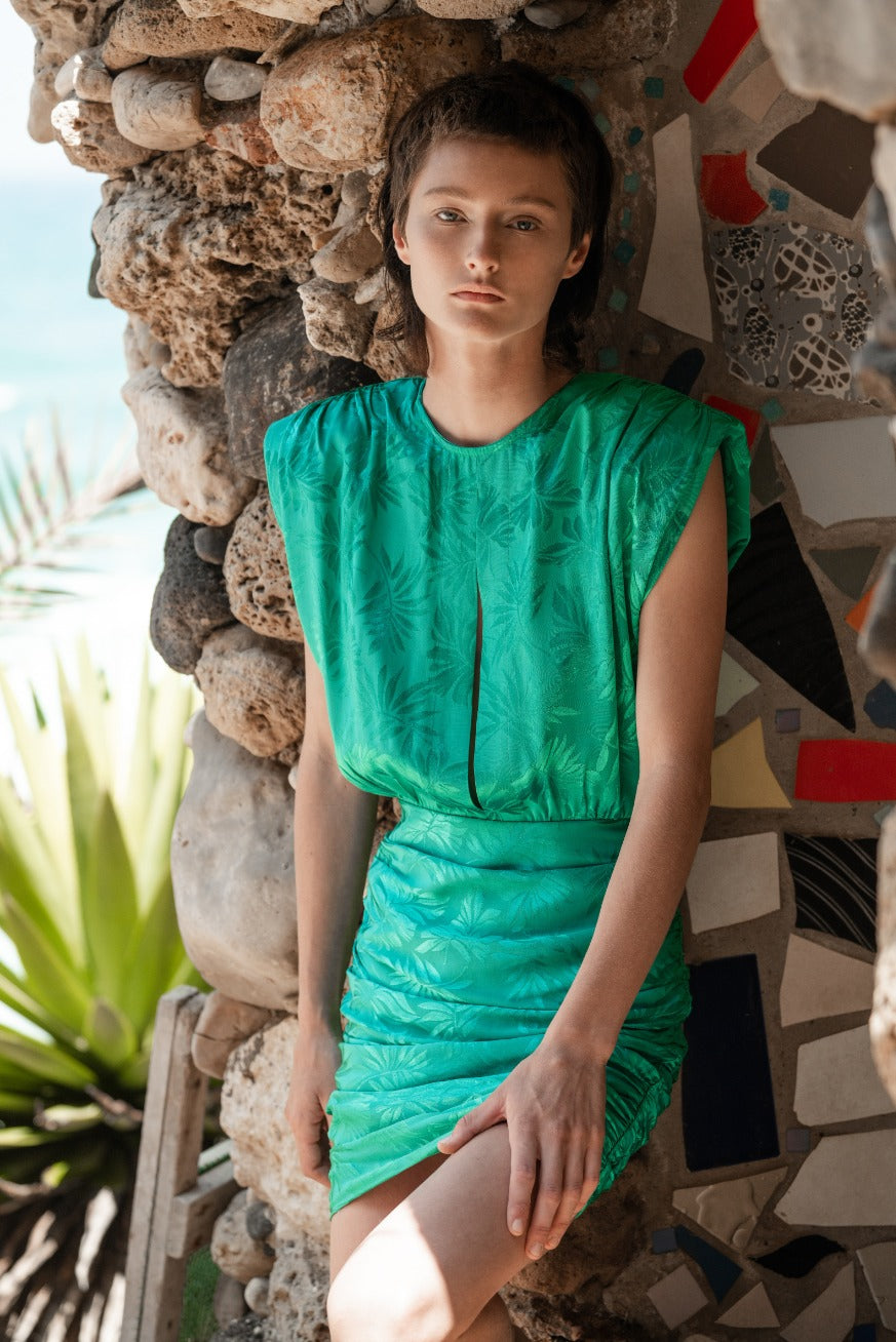 SABINA MUSAYEV - satin_viscose_w_leaves_emerald_ss_21