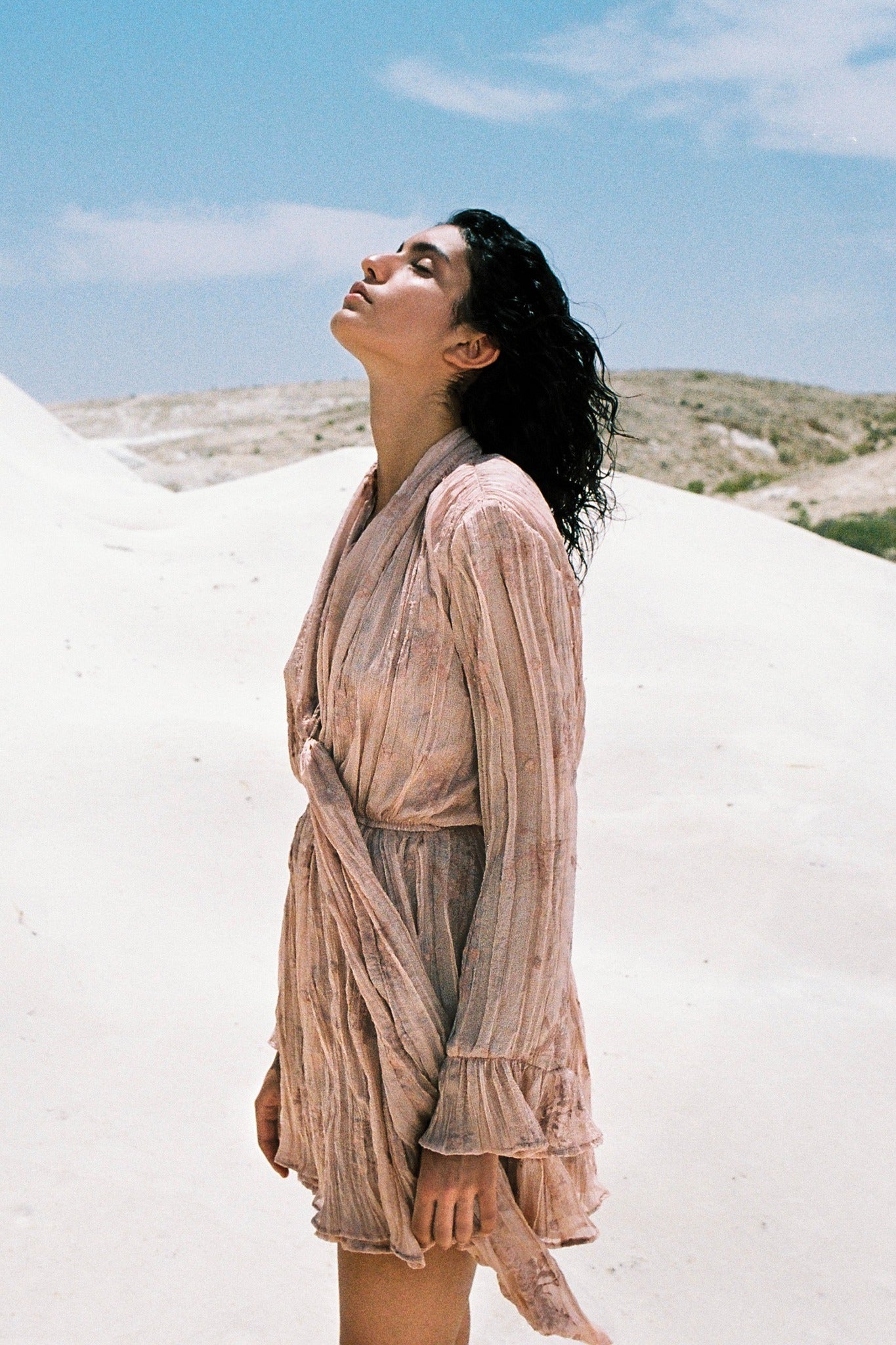 SABINA MUSAYEV - pleated_chiffon_w_emb_cream_latte_summer_24
