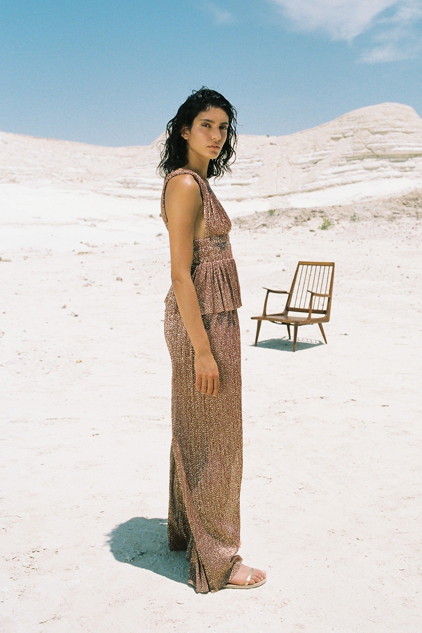 SABINA MUSAYEV - pleated_knit_w_speckled_foil_rust_summer_24