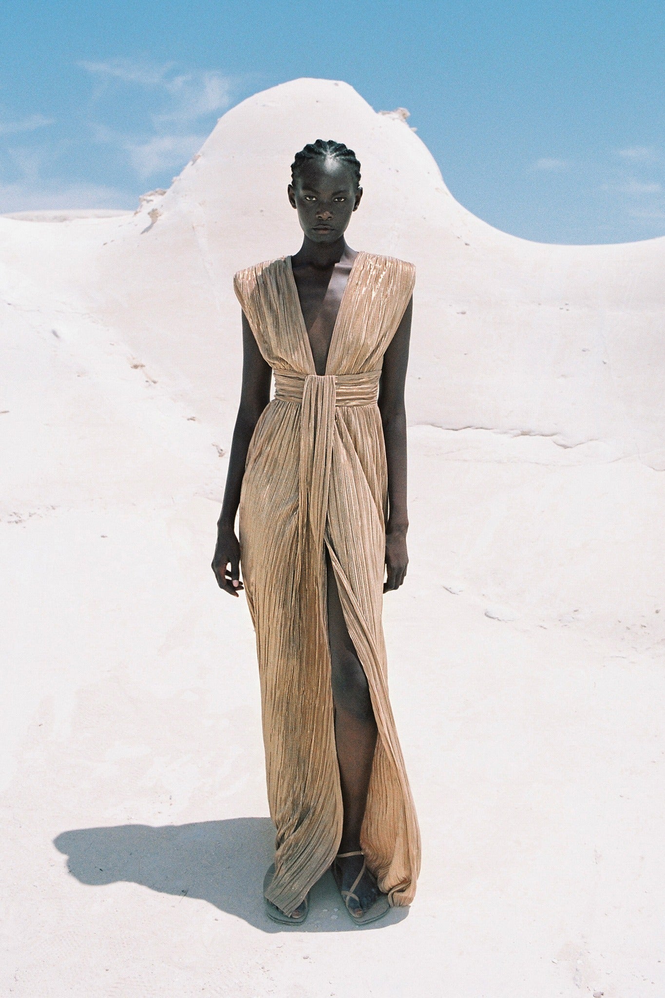 SABINA MUSAYEV - pleated_knit_w_foil_pecan_summer_24