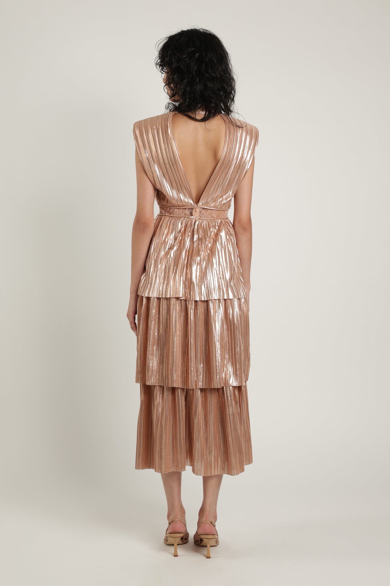 SABINA MUSAYEV - foil_pleated_knit_rose_gold_summer_24