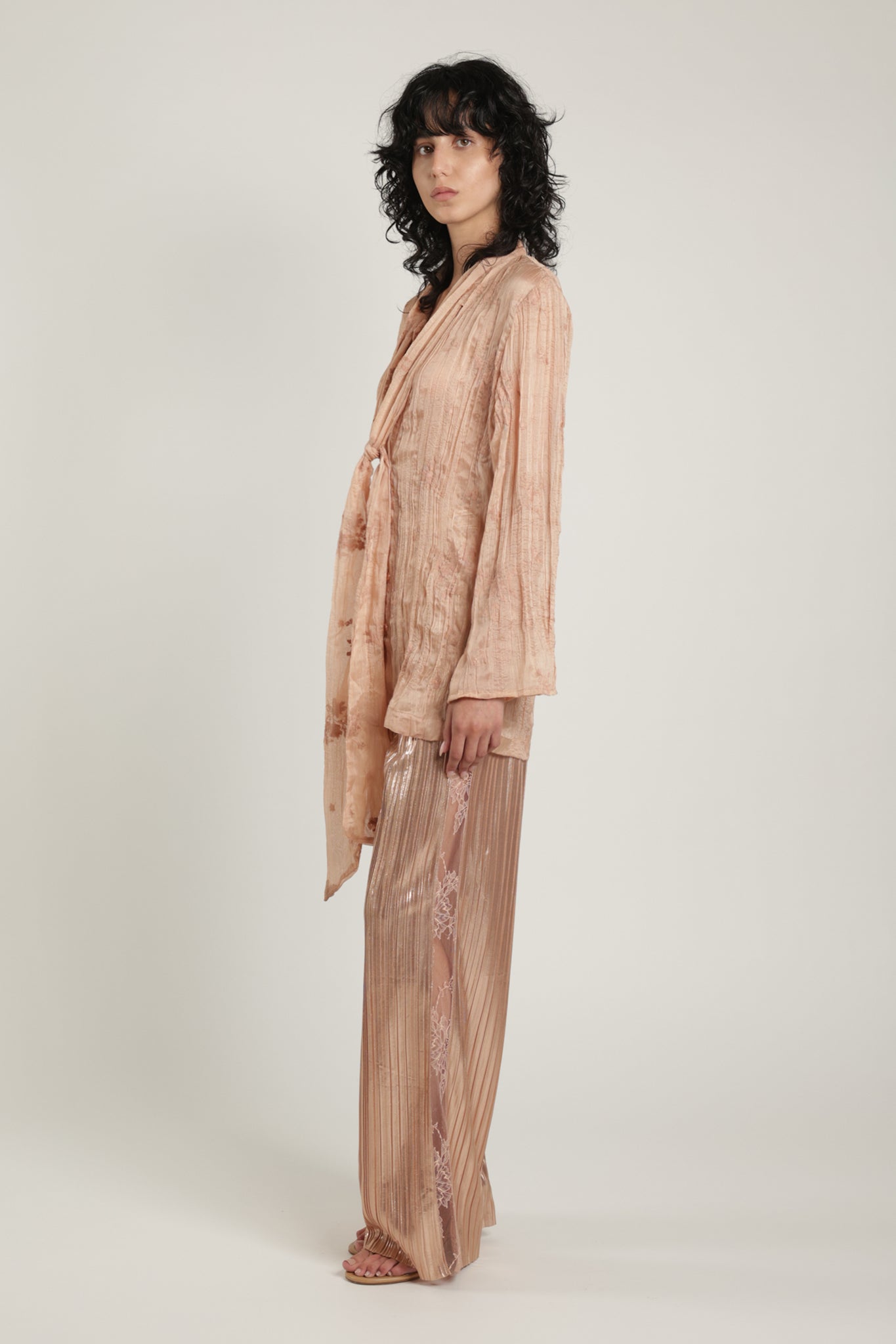 SABINA MUSAYEV - foil_pleated_knit_rose_gold_summer_24