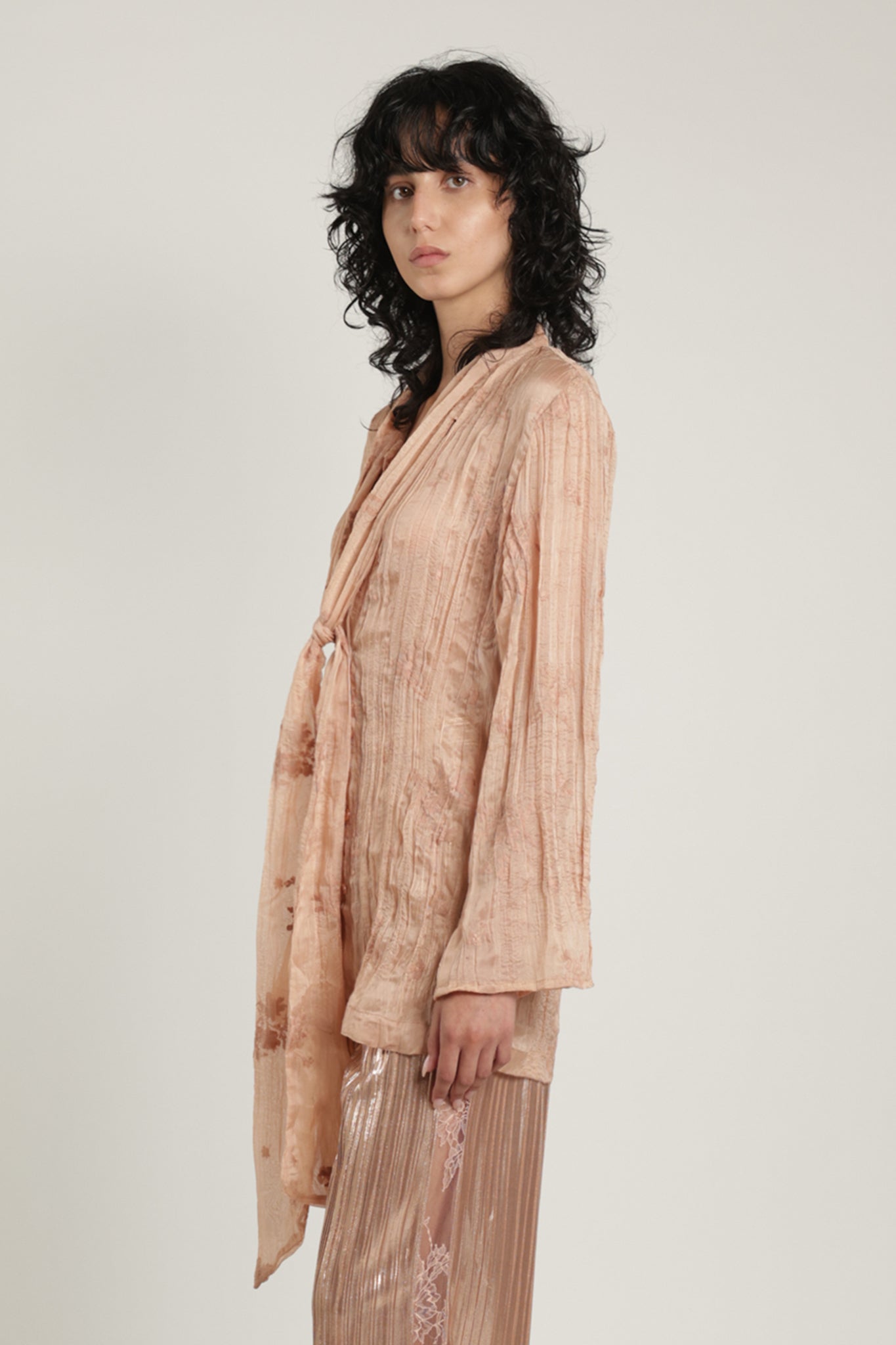 SABINA MUSAYEV - pleated_chiffon_w_emb_cream_latte_summer_24
