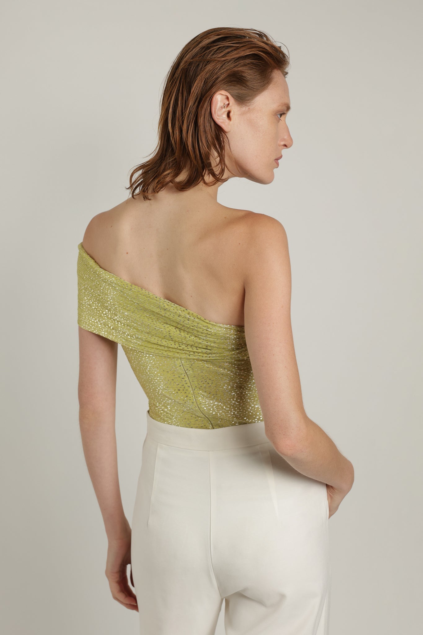 SABINA MUSAYEV - pleated_knit_w_speckled_foil_sunny_lime_summer_24