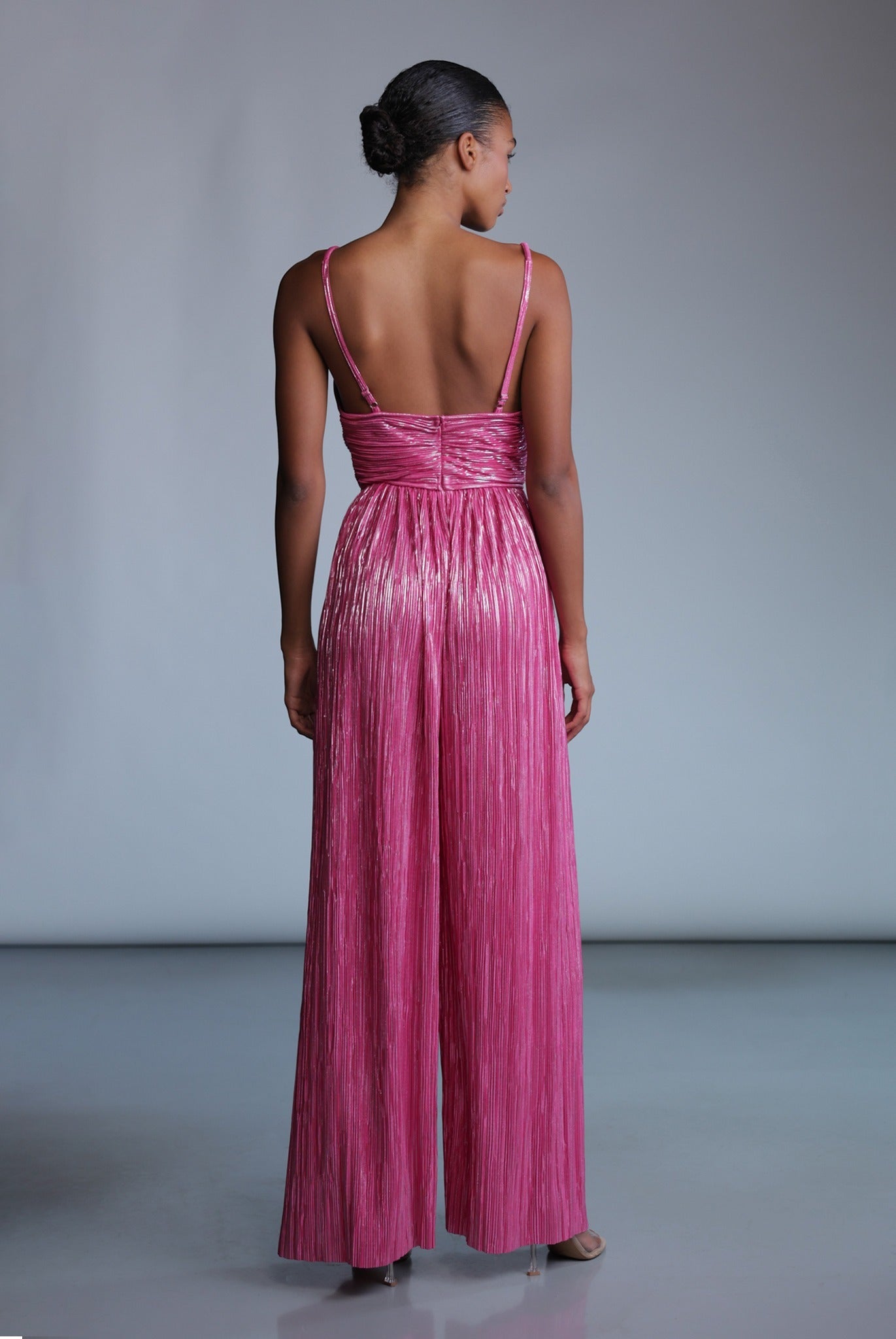 SABINA MUSAYEV - pleated_knit_w_foil_rasberry_pre_fall_24_25