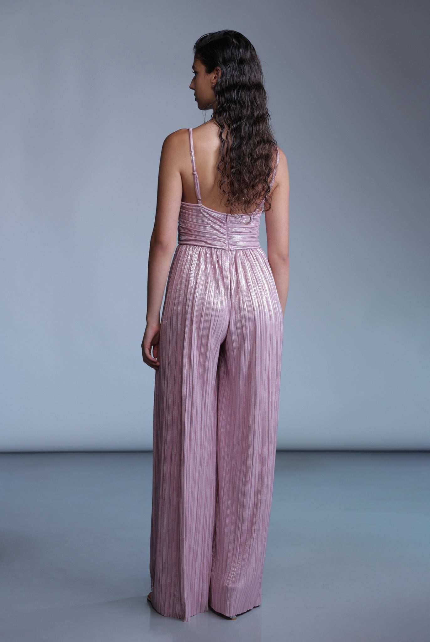SABINA MUSAYEV - pleated_knit_w_foil_dusty_rose_pre_fall_24_25
