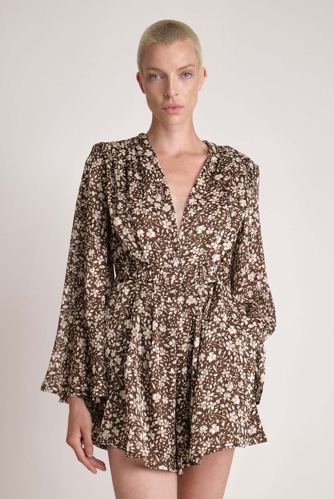 SABINA MUSAYEV - floral_chiffon_w_lurex_brown_print_spring_24