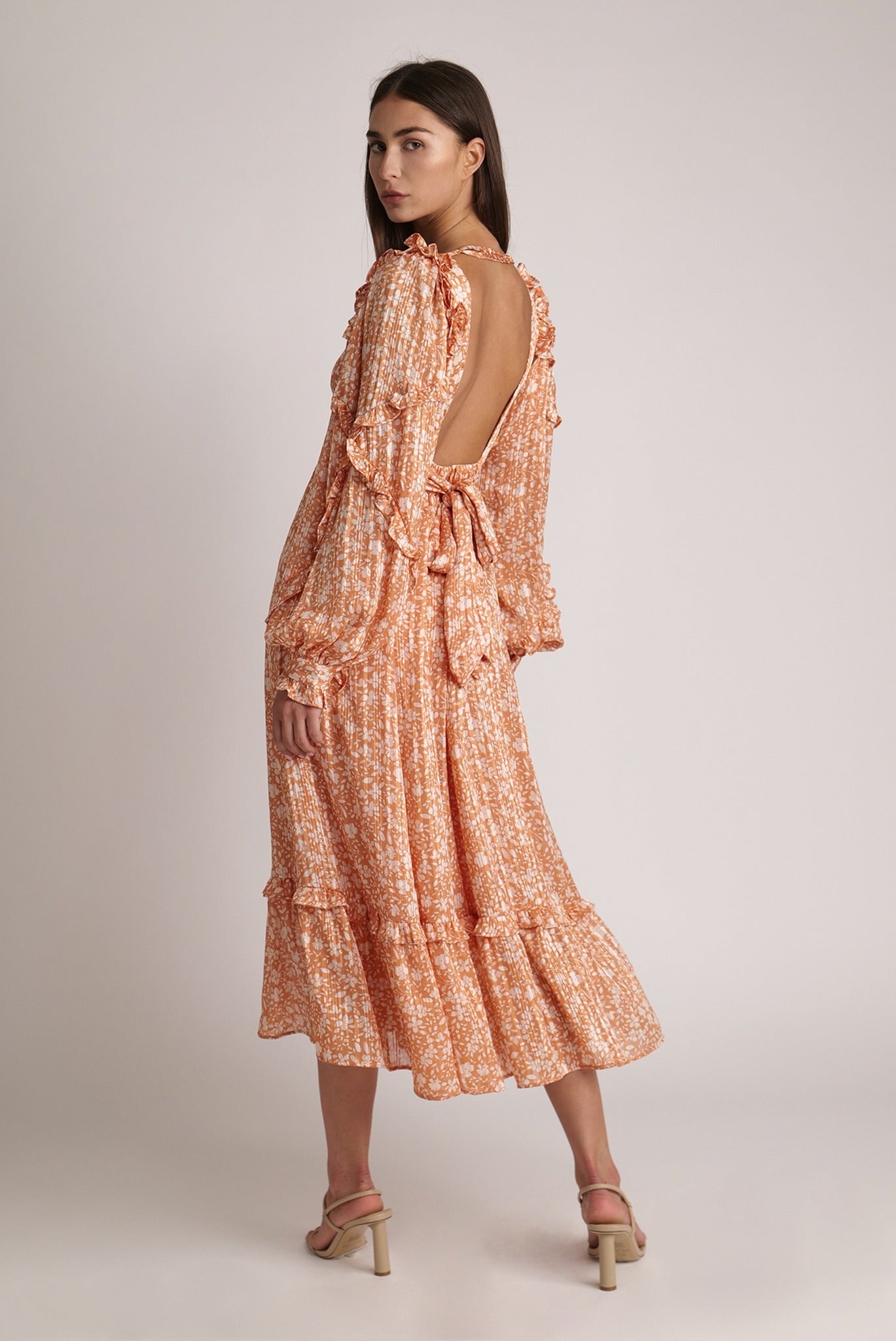 SABINA MUSAYEV - floral_chiffon_w_lurex_tangerine_print_spring_24