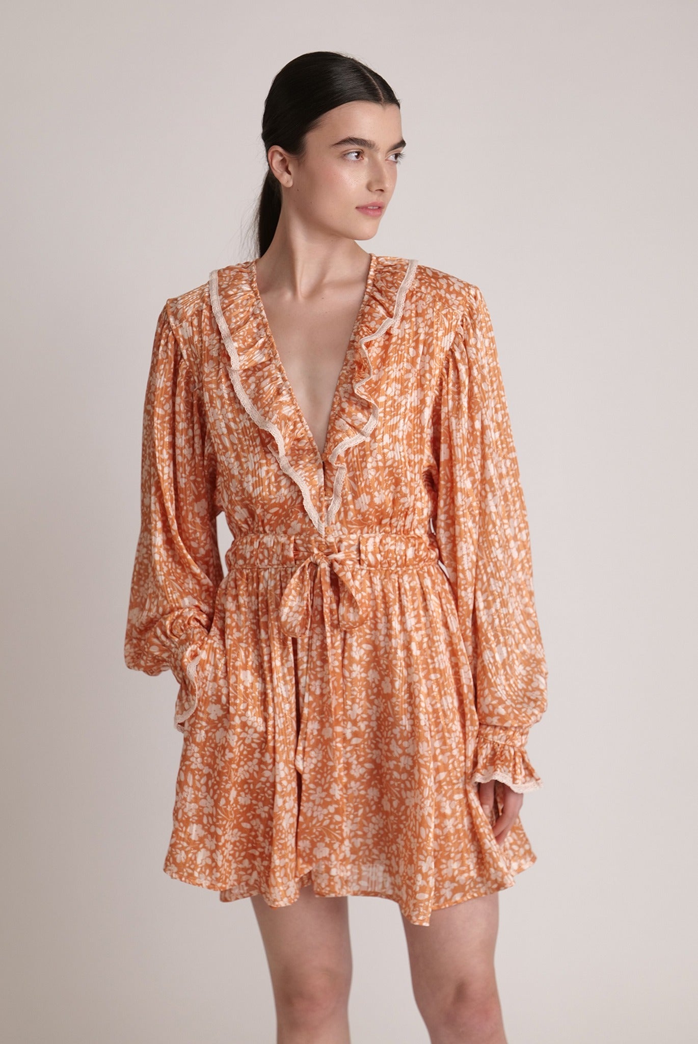 SABINA MUSAYEV - floral_chiffon_w_lurex_tangerine_print_spring_24