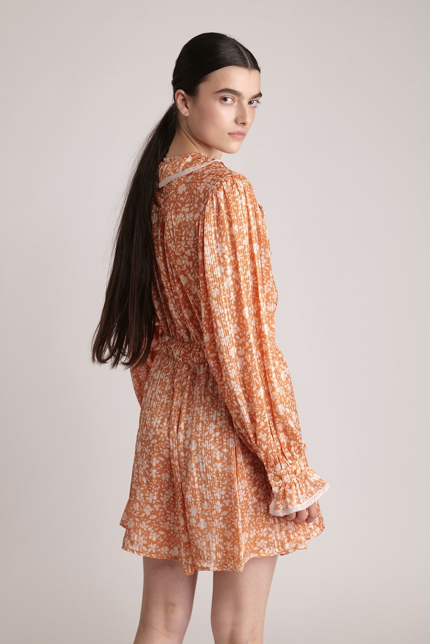 SABINA MUSAYEV - floral_chiffon_w_lurex_tangerine_print_spring_24