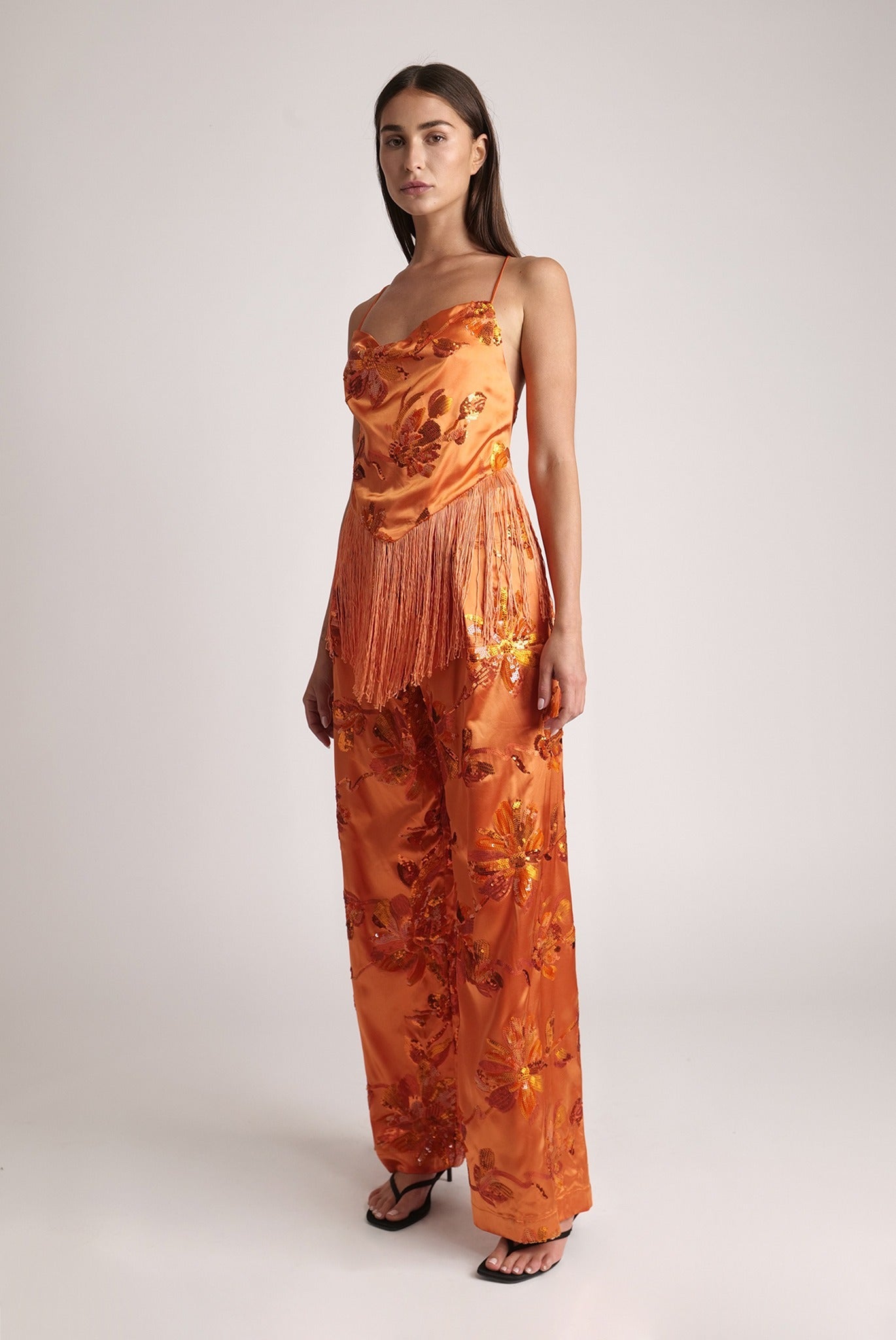 SABINA MUSAYEV - blossom_sequins_on_satin_orange_spring_24