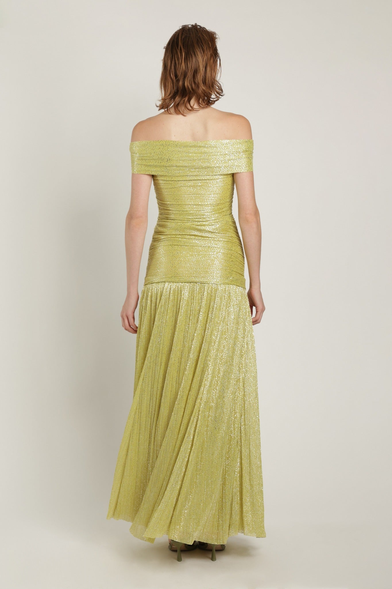 SABINA MUSAYEV - pleated_knit_w_speckled_foil_sunny_lime_summer_24
